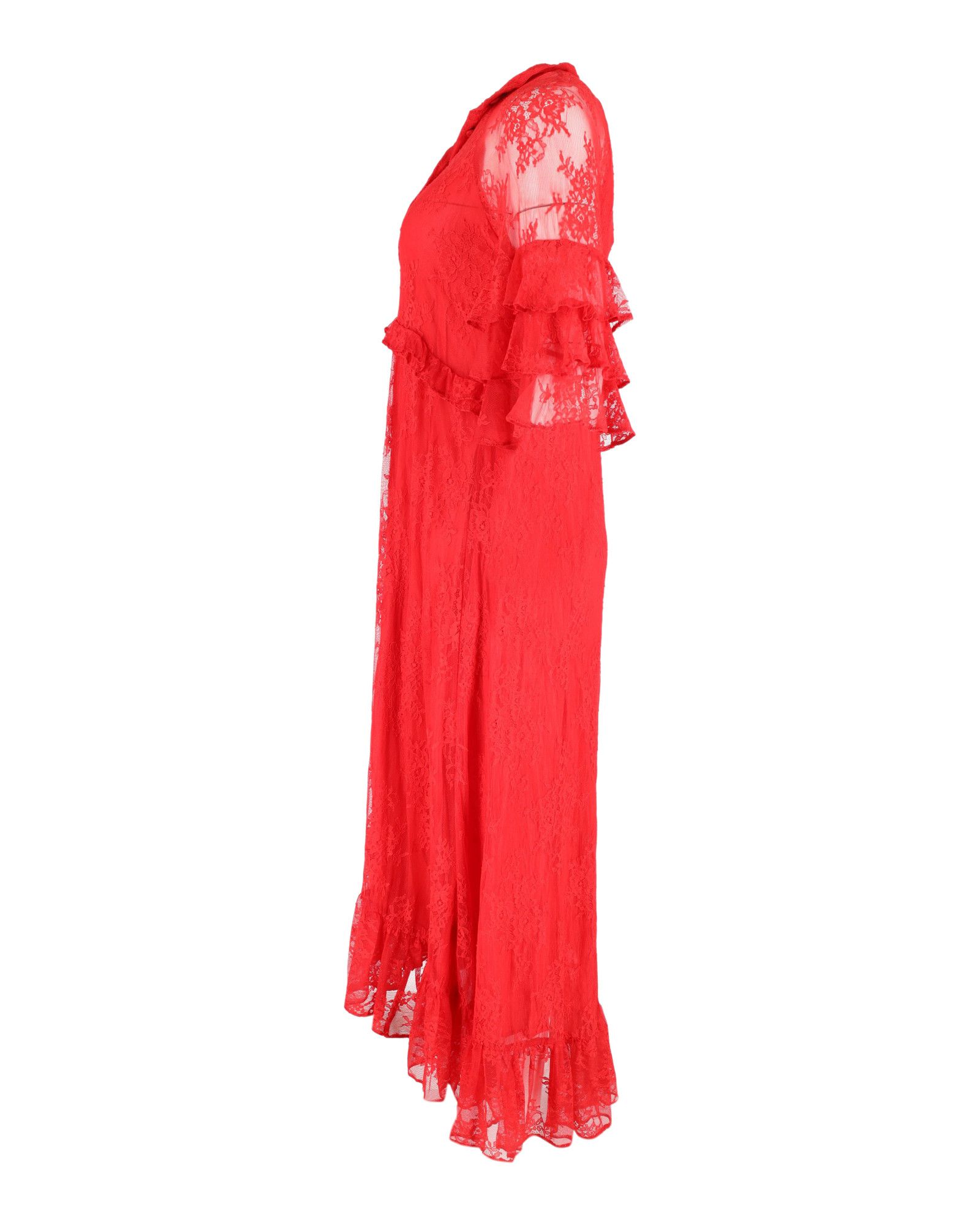 Dodo Bar Or Dodo Bar Or Rossano Ruffled Dress in Red Silk Size XS / US 0-2 / IT 36-38 - 2 Thumbnail
