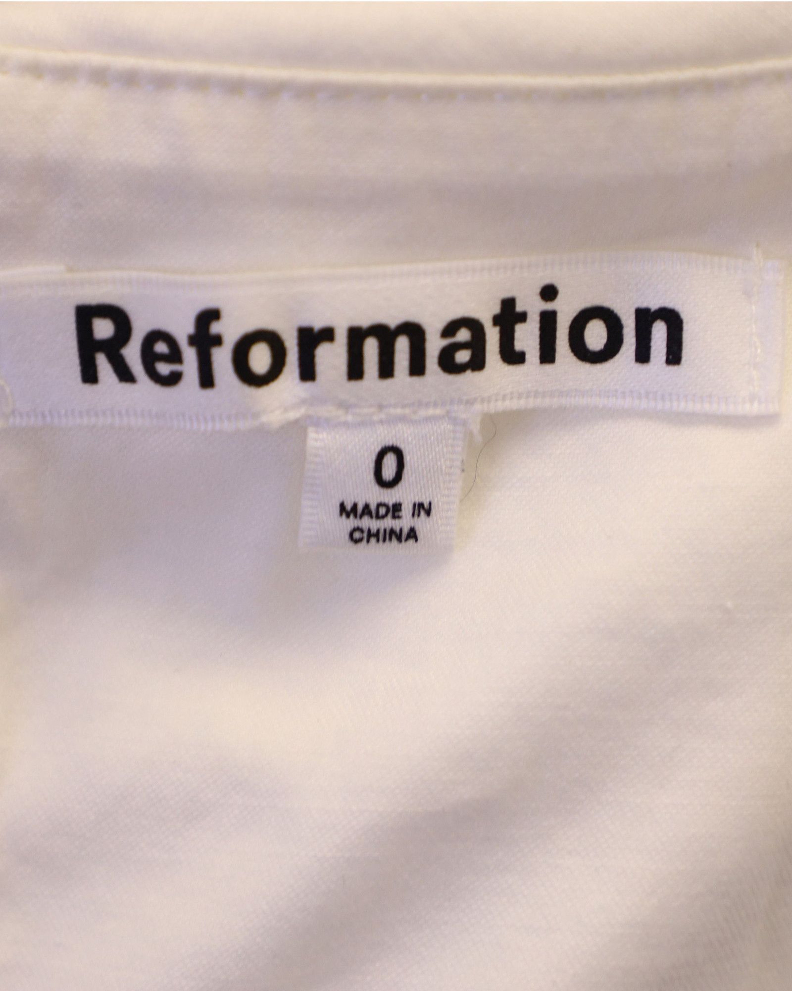 Reformation Reformation Gathered Strapless Top in White Cotton Size XS / US 0-2 / IT 36-38 - 3 Thumbnail