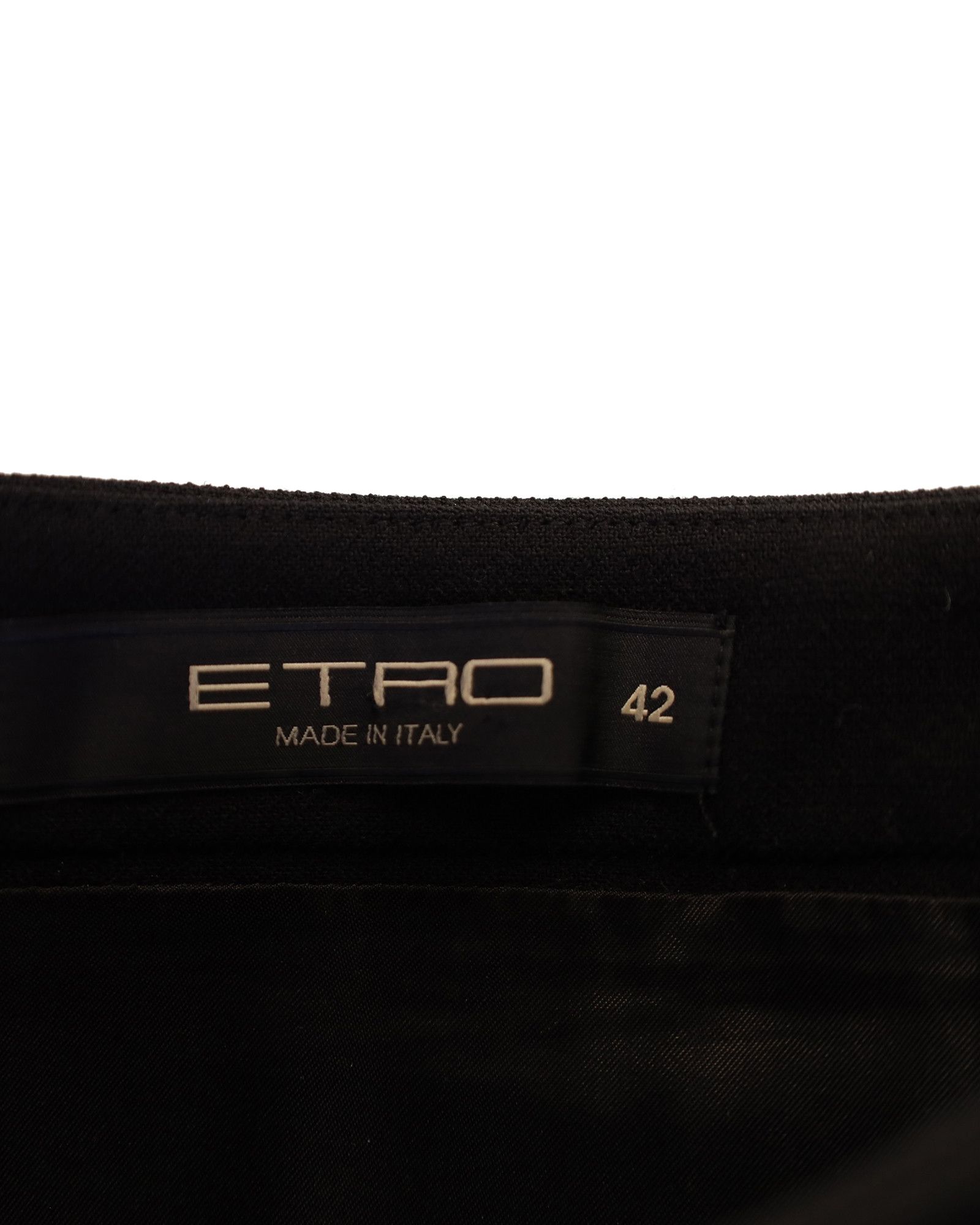 Etro Etro A-Line Knee-Length Skirt in Black Rayon Size 24" / US 00 / IT 34 - 3 Thumbnail