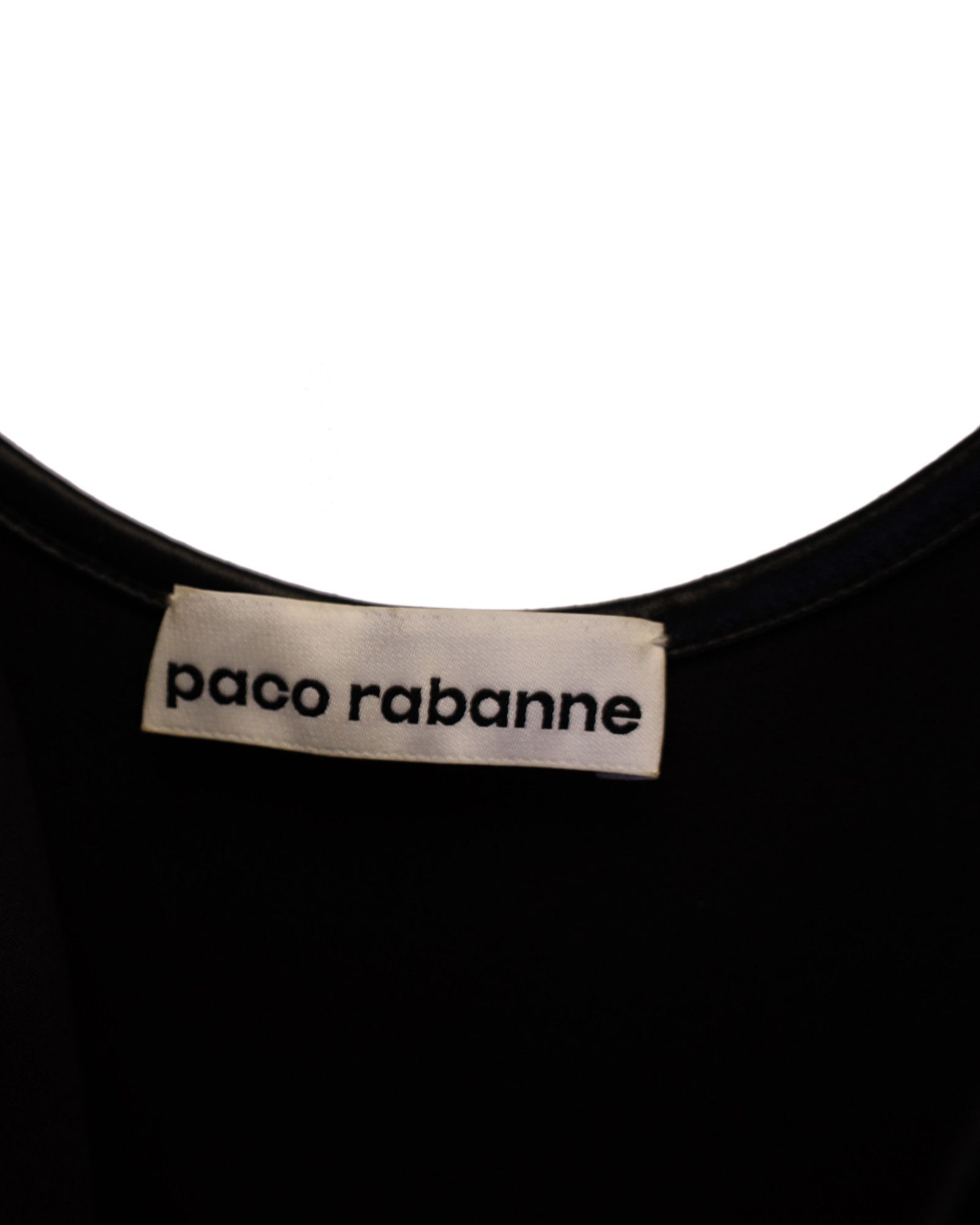Paco Rabanne Paco Rabanne Scoop Neck Mini Dress in Black Viscose Size XS / US 0-2 / IT 36-38 - 3 Thumbnail