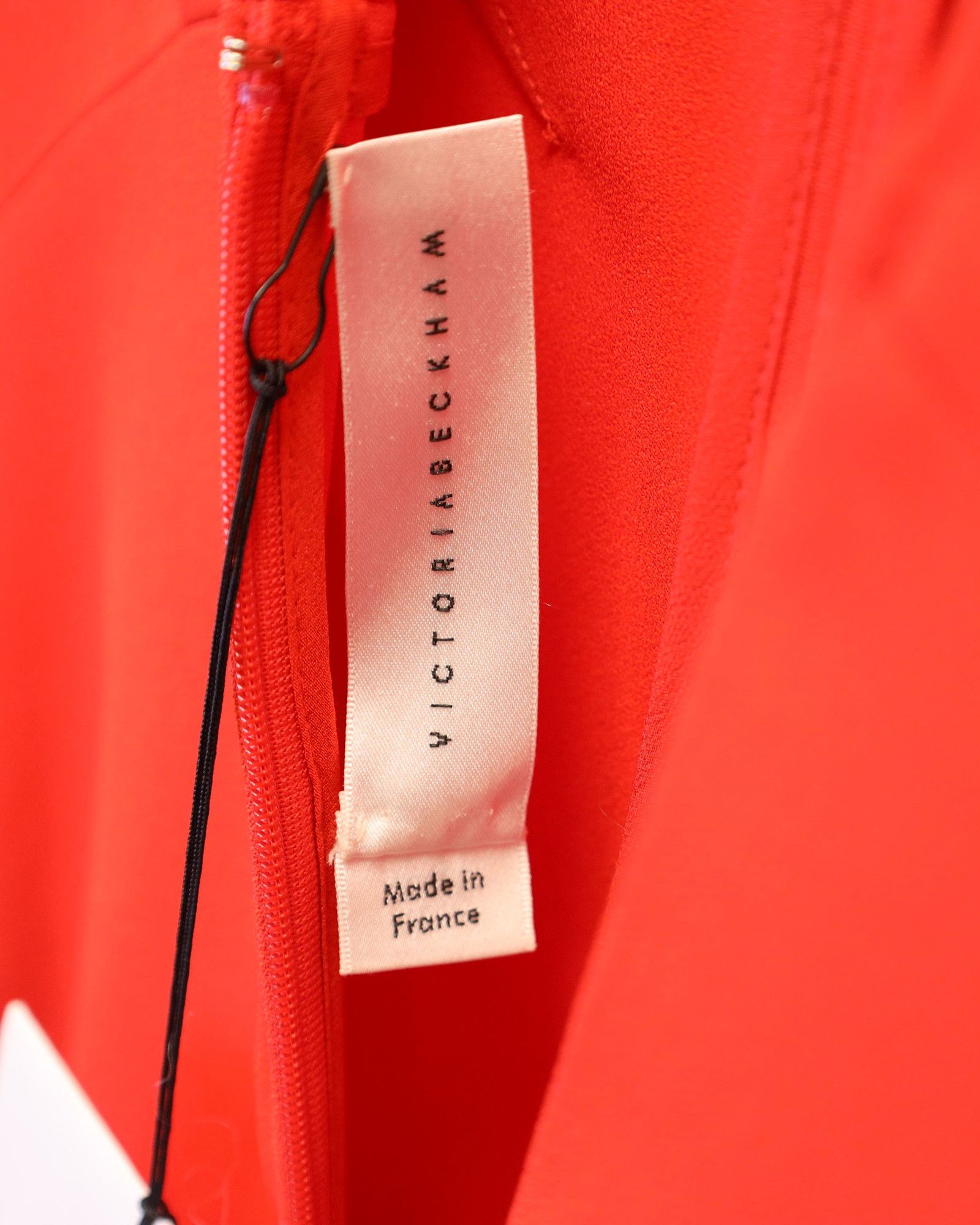 Victoria Beckham Victoria Beckham Asymmetric Cady Midi Dress in Coral Viscose Size XS / US 0-2 / IT 36-38 - 3 Thumbnail