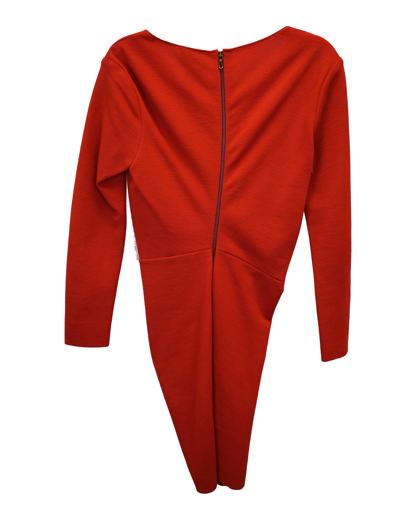 Lanvin Lanvin Jersey Twist Dress in Orange Wool Size XS / US 0-2 / IT 36-38 - 3 Thumbnail