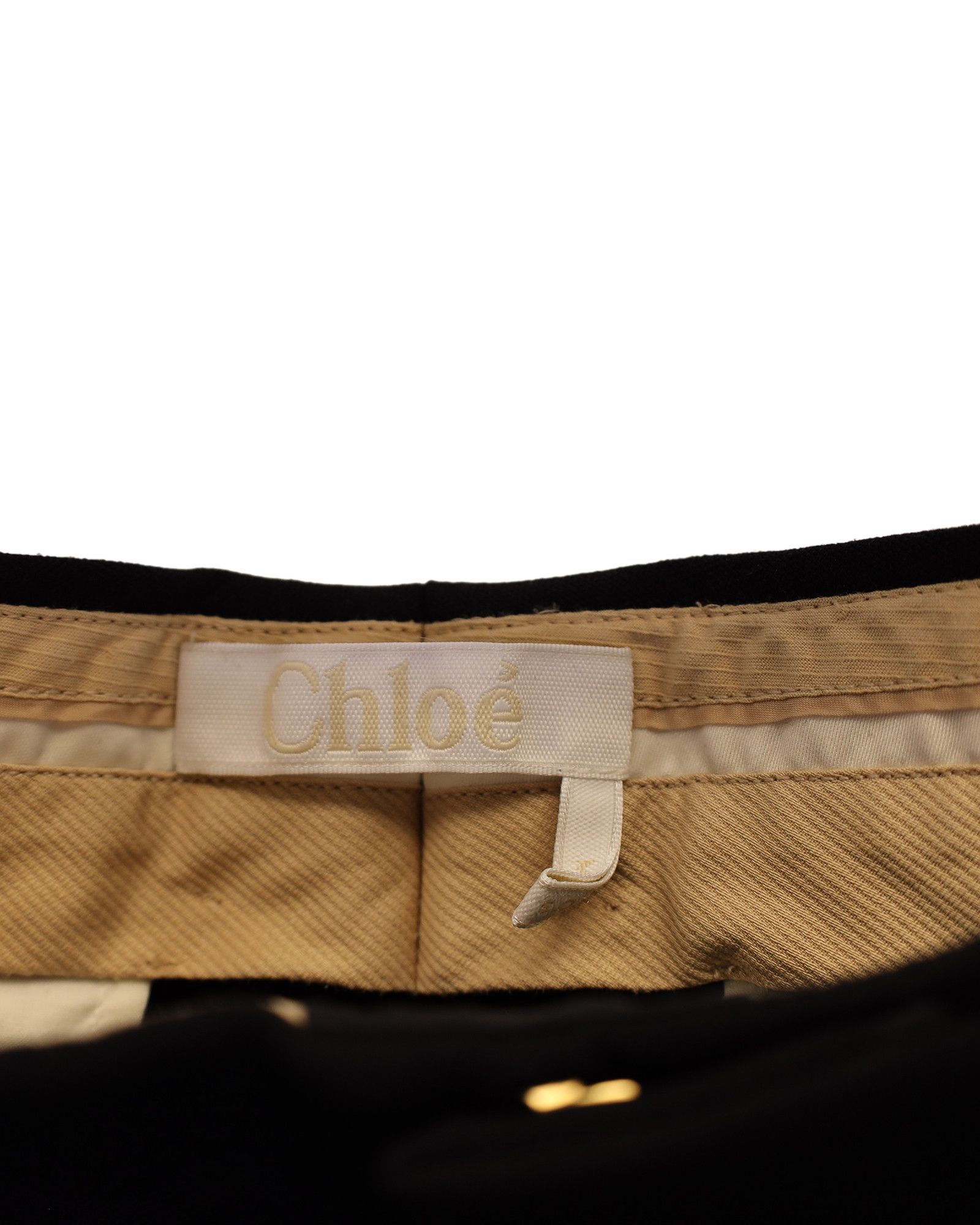 Chloe Chloe Straight-Leg Trousers in Black Virgin Wool Size 27" / US 4 / IT 40 - 3 Thumbnail