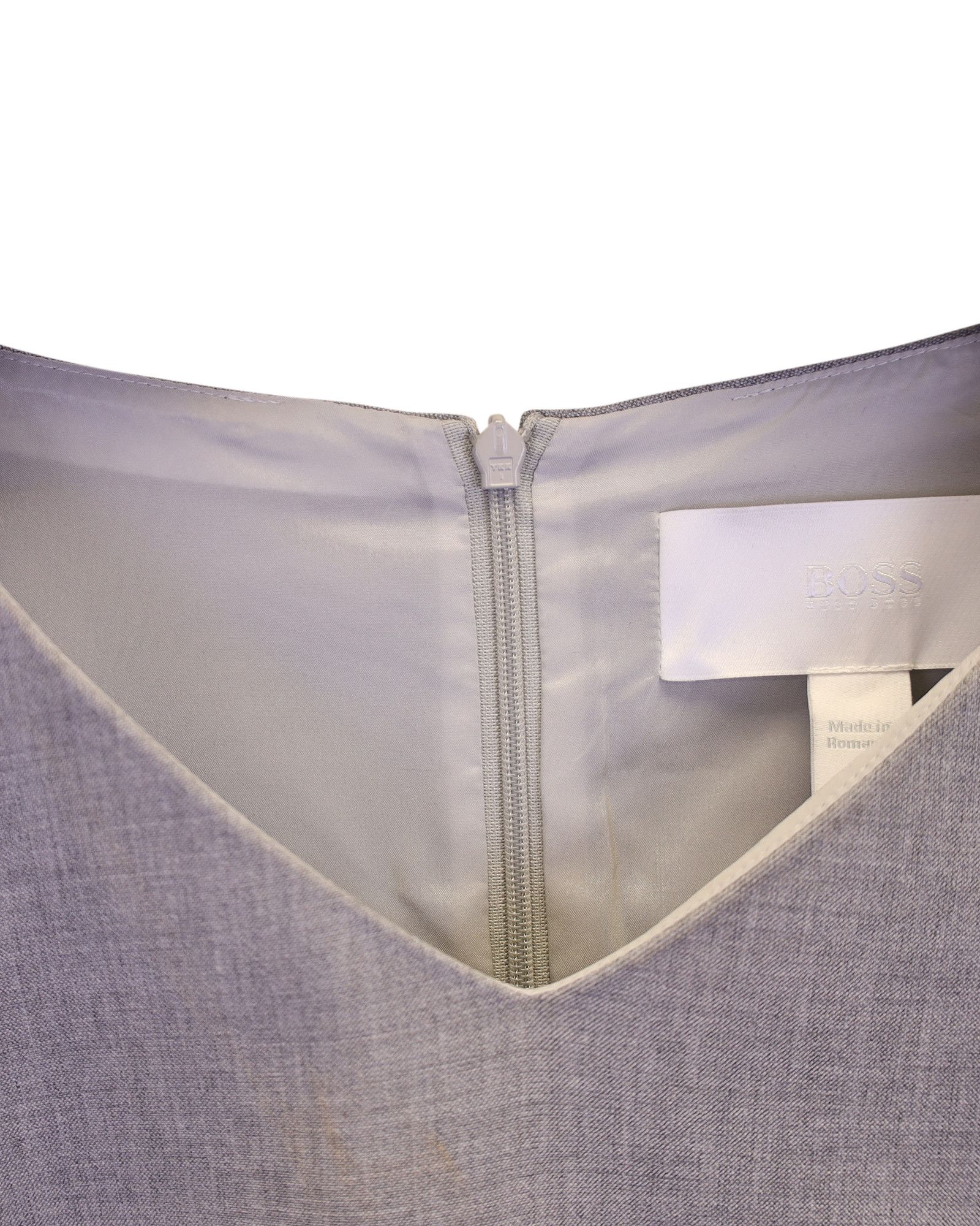 Hugo Boss Hugo Boss V-neck Top in Grey Polyester Viscose Size M / US 6-8 / IT 42-44 - 2 Thumbnail