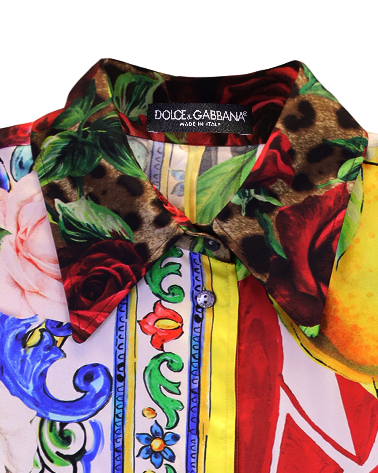 Dolce & Gabbana Dolce & Gabbana Patchwork Blouse in Multicolor Silk Size S / US 4 / IT 40 - 2 Thumbnail