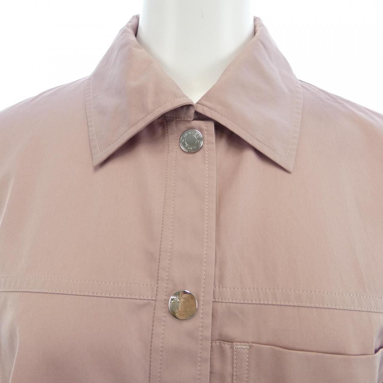 Hermes Hermes Hermes Clou De Selle Silk Shirt Textile Dress Shirt DUTY FREE for USA Size ONE SIZE - 5 Thumbnail