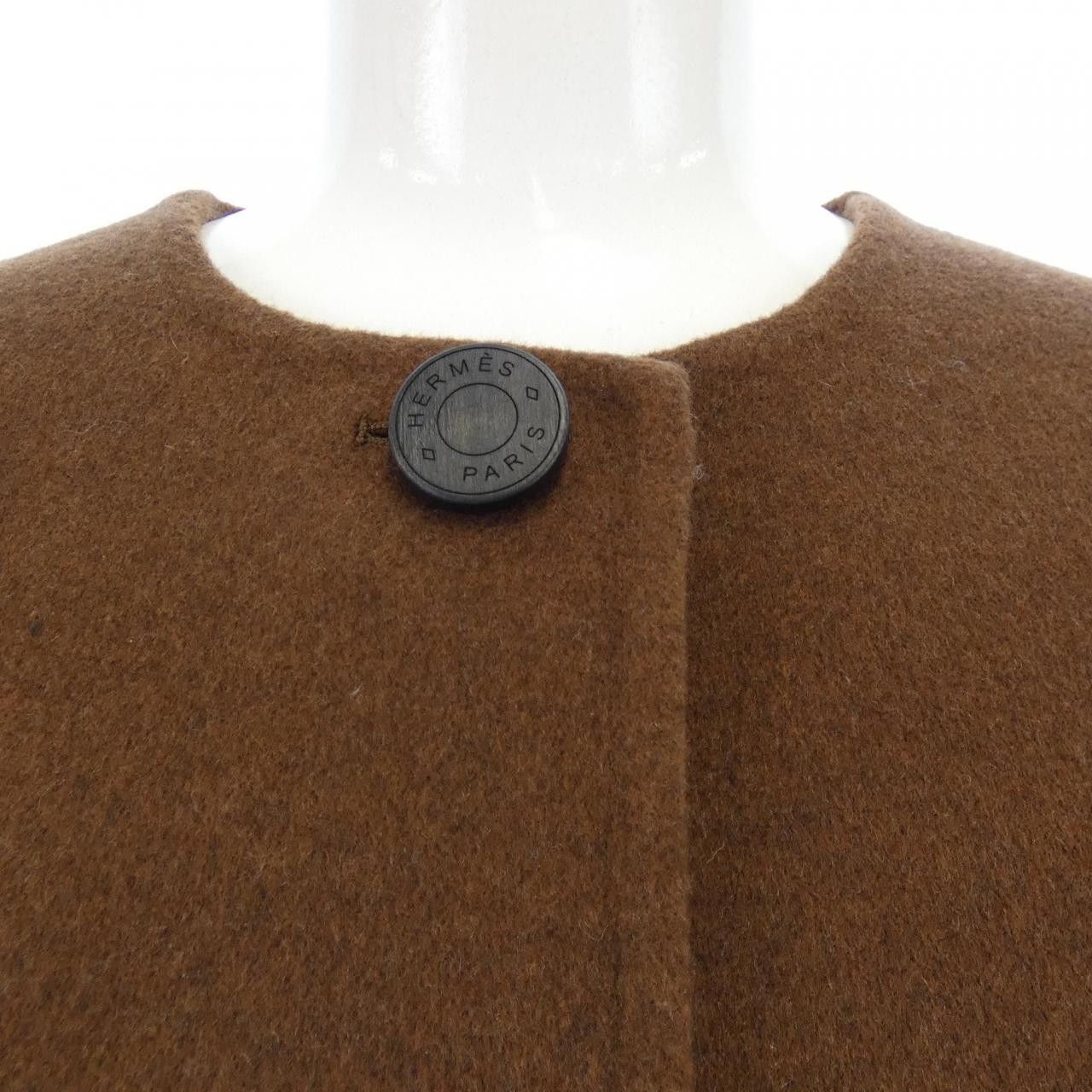 Hermes Hermes Hermes Baby Cashmere Long Vest Textile Outerwear DUTY FREE for USA Size ONE SIZE - 5 Thumbnail