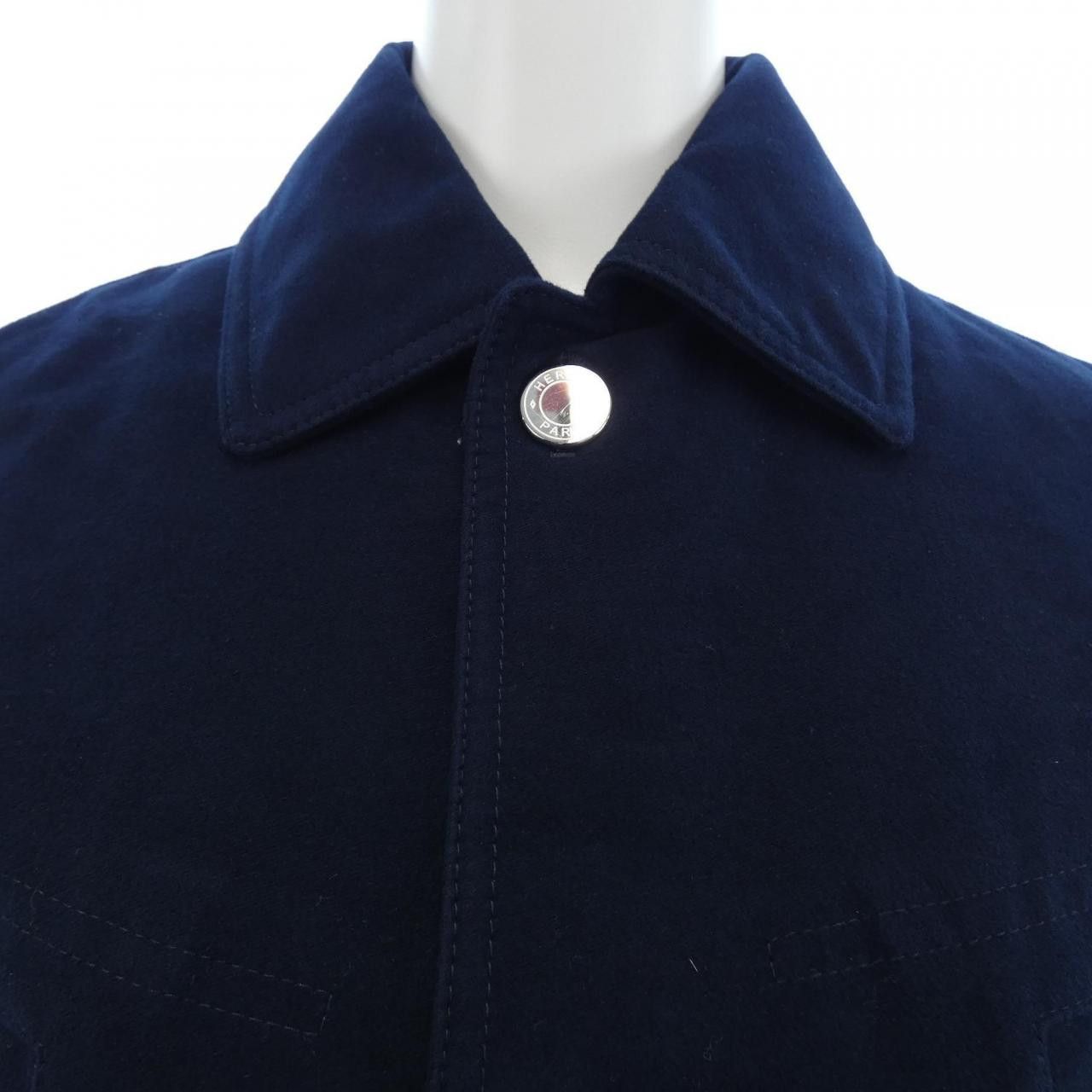 Hermes Hermes Hermes NAVY JACKET34 Jacket Textile Outerwear DUTY FREE for USA Size ONE SIZE - 5 Thumbnail