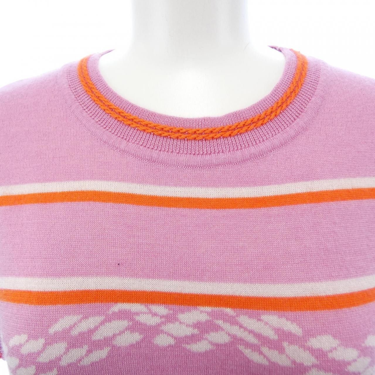 Hermes Hermes Hermes CANOE CHAINEDANCRE Cashmere Blend Knit Textile Tops DUTY FREE for USA Size ONE SIZE - 5 Thumbnail