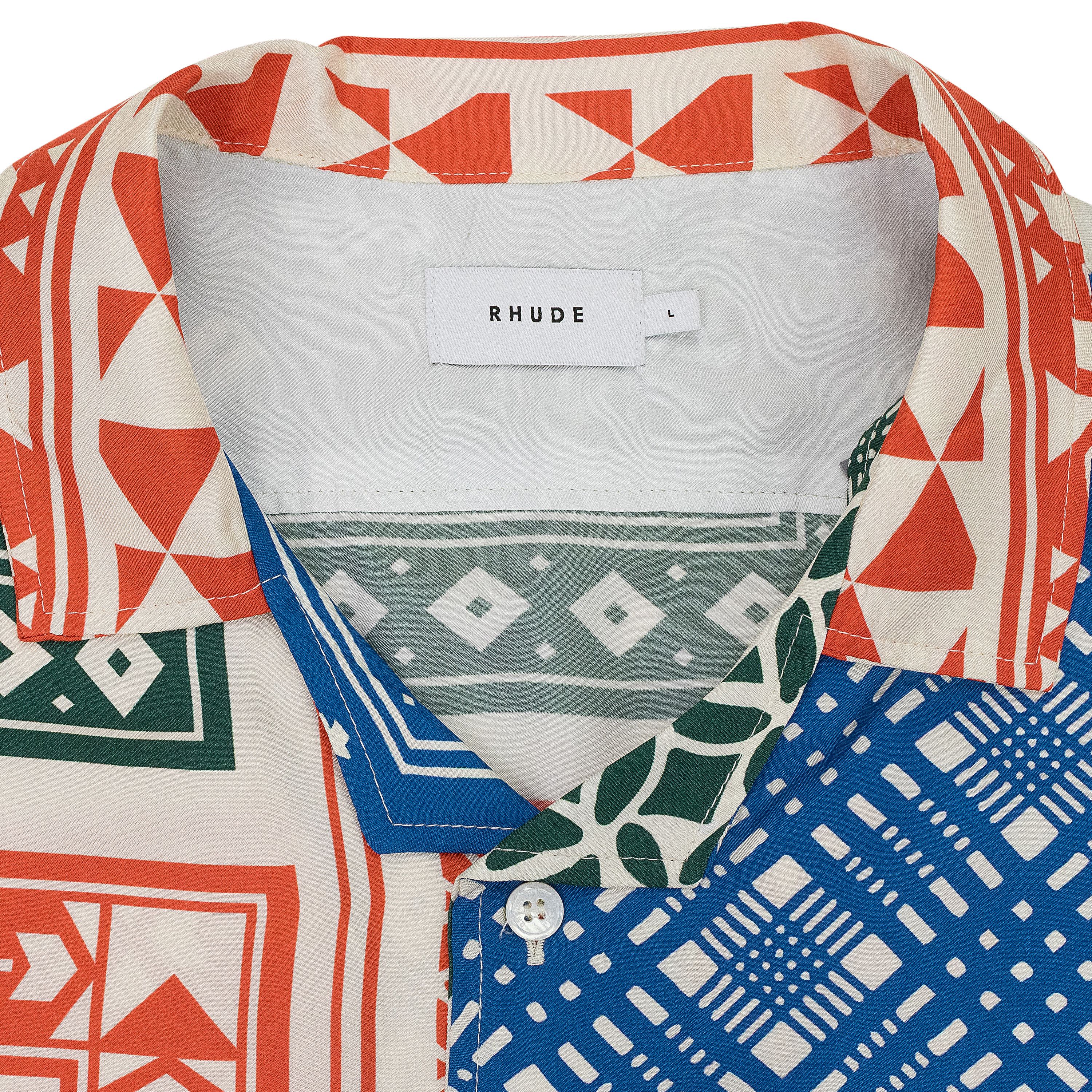 Rhude Rhude MULTICOLOR CARD BUTTON-DOWN SHIRT SIZE S Size US S / EU 44-46 / 1 - 3 Thumbnail