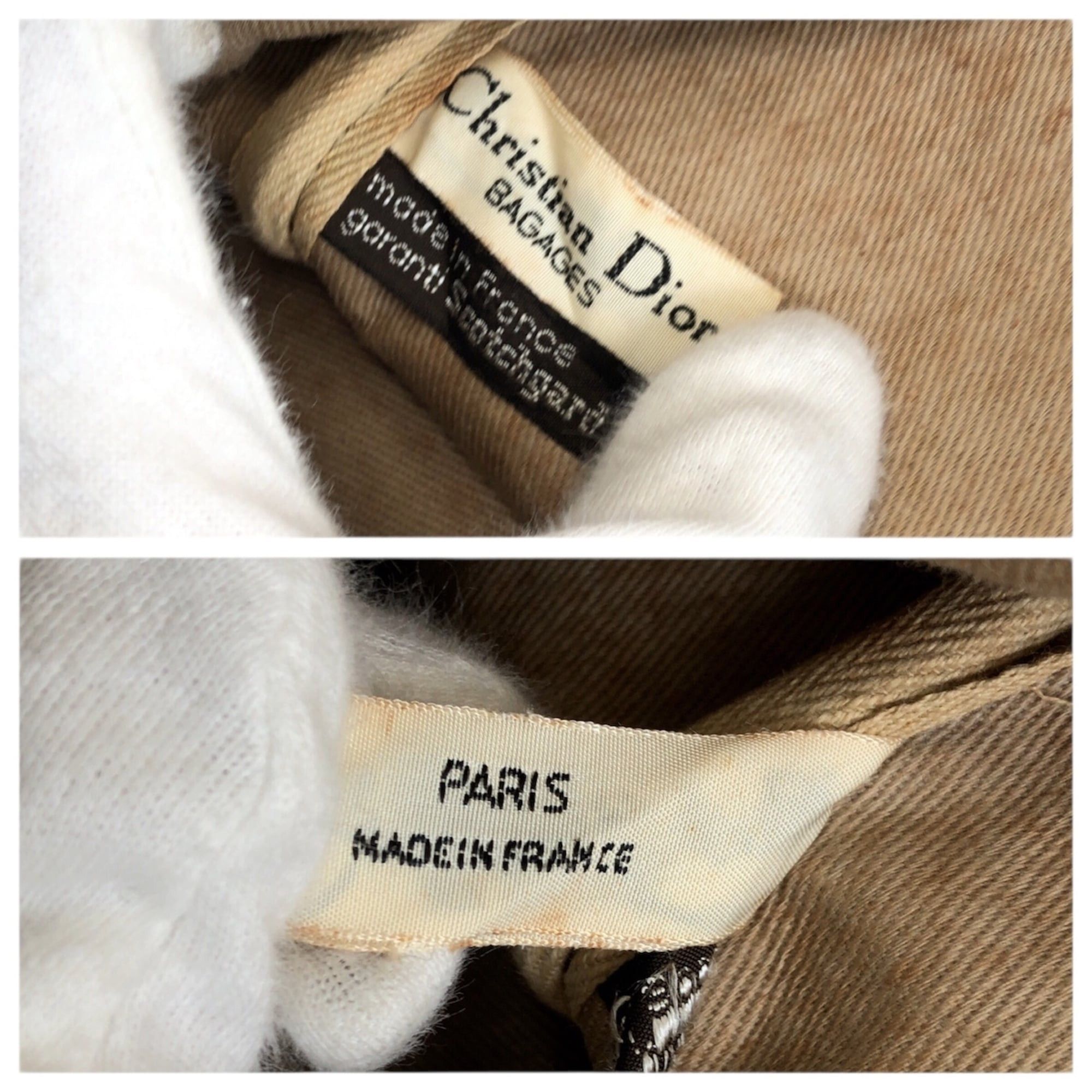 Dior Christian Dior Dior Vintage Trotter Navy Silver Hardware Canvas Leather Boston Bag Travel Unisex Women's Size ONE SIZE - 4 Thumbnail