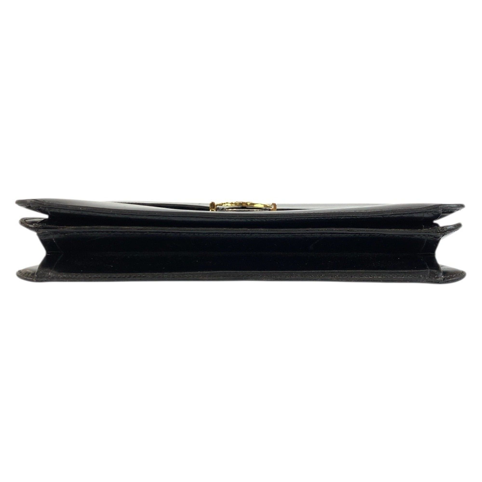 Dior Christian Dior Vintage Black Leather Shoulder Bag with Gold Hardware for Women Size ONE SIZE - 10 Thumbnail