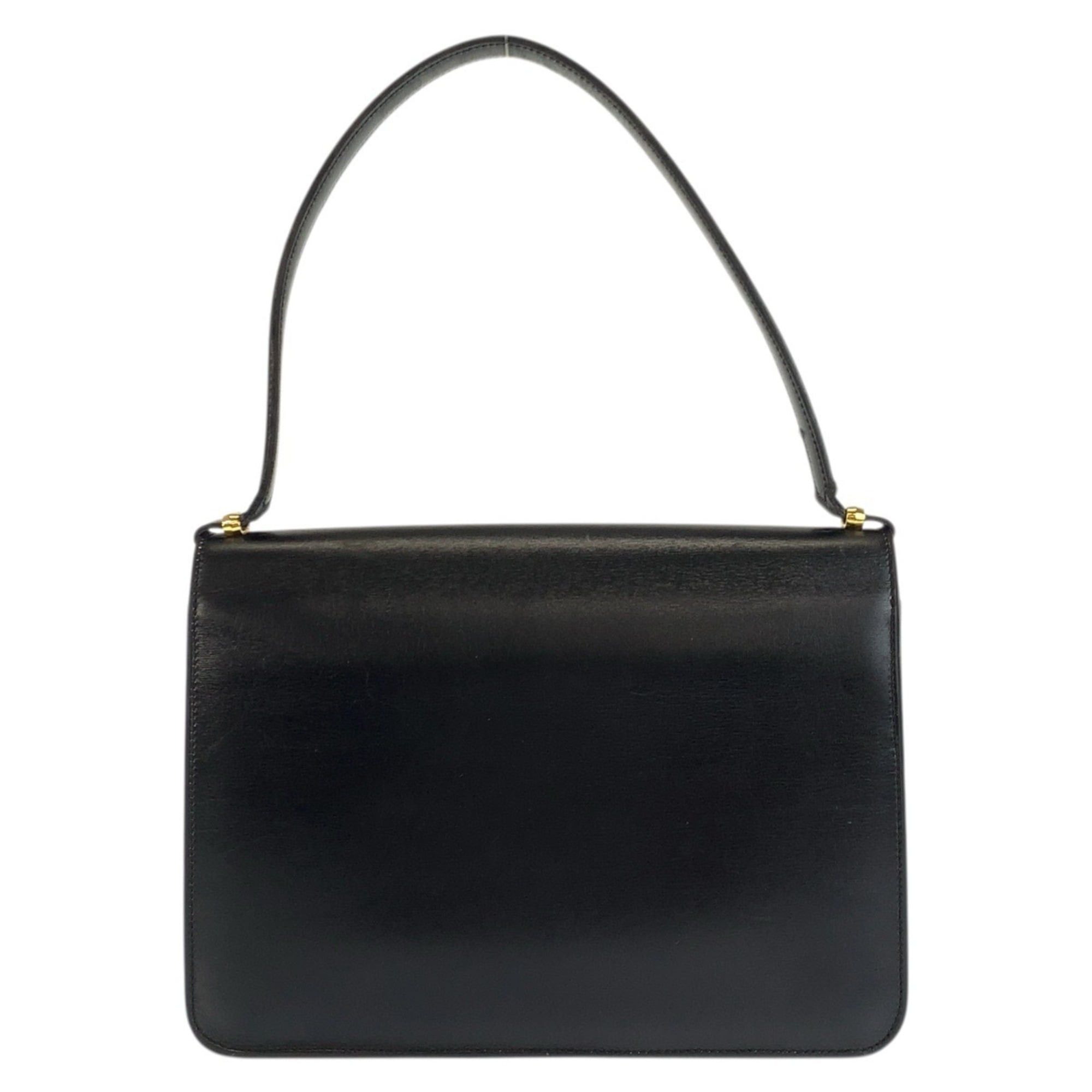 Dior Christian Dior Vintage Black Leather Shoulder Bag with Gold Hardware for Women Size ONE SIZE - 2 Thumbnail