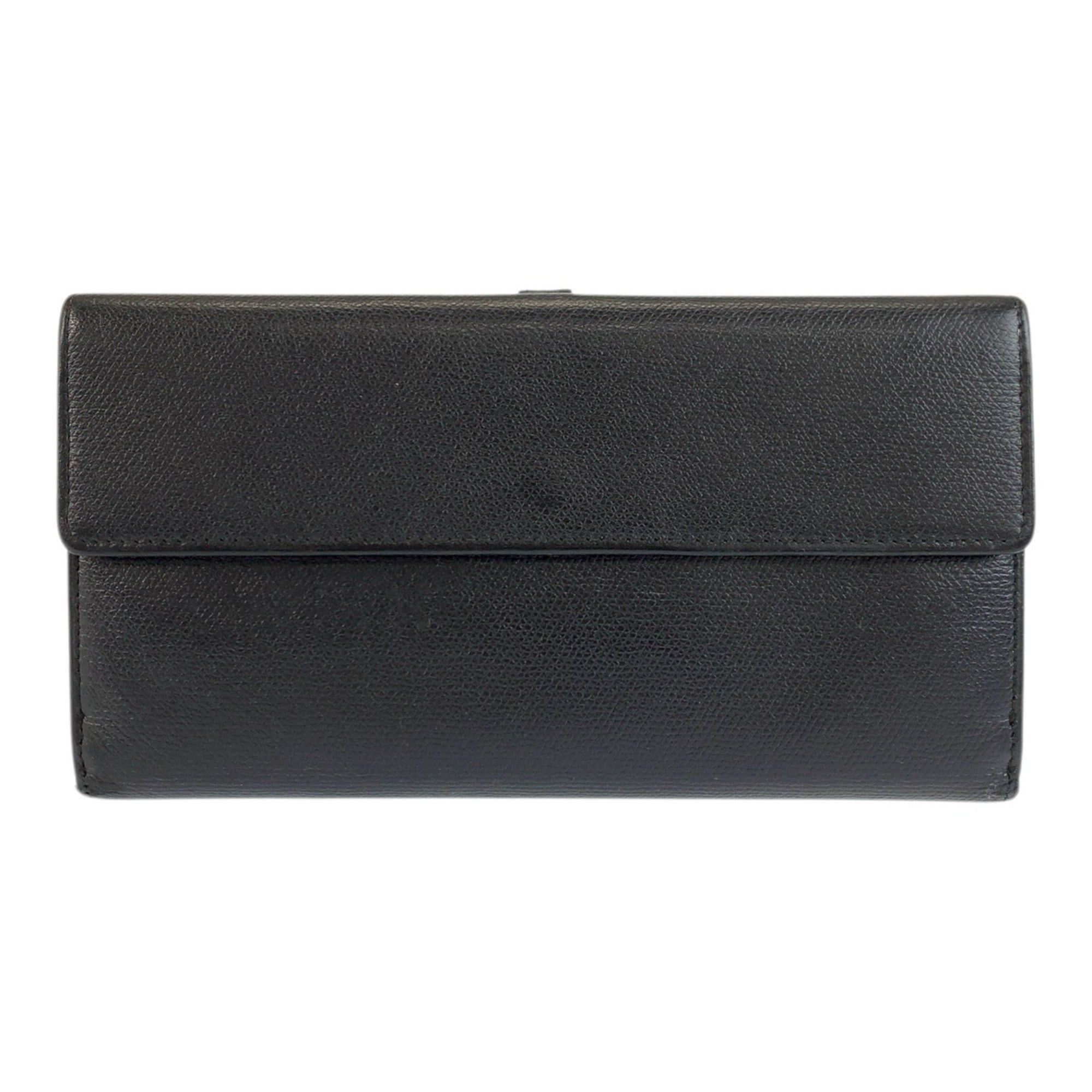Chanel CHANEL Coco Button Black Leather Long Wallet for Women Size ONE SIZE - 2 Thumbnail