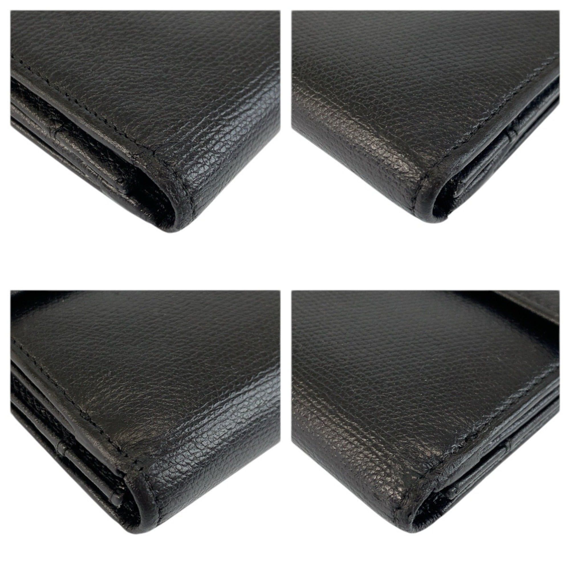 Chanel CHANEL Coco Button Black Leather Long Wallet for Women Size ONE SIZE - 7 Thumbnail