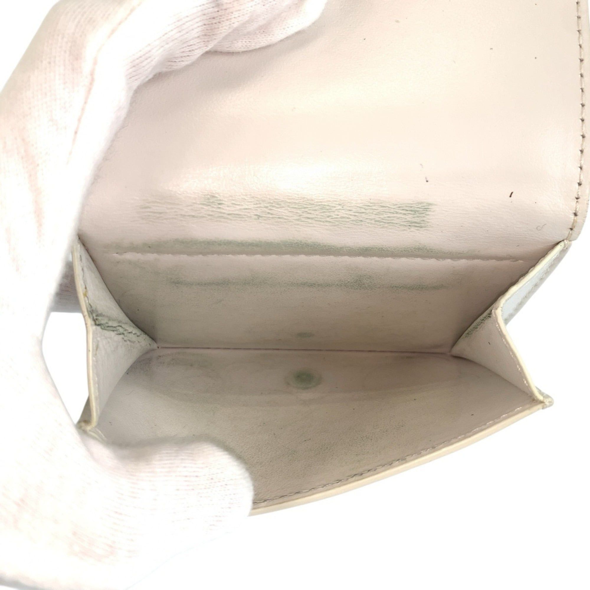 Bottega Veneta Bottega Veneta Intrecciato White Leather Folding Wallet with Silver Hardware S022234 Compact for Women Size ONE SIZE - 5 Thumbnail