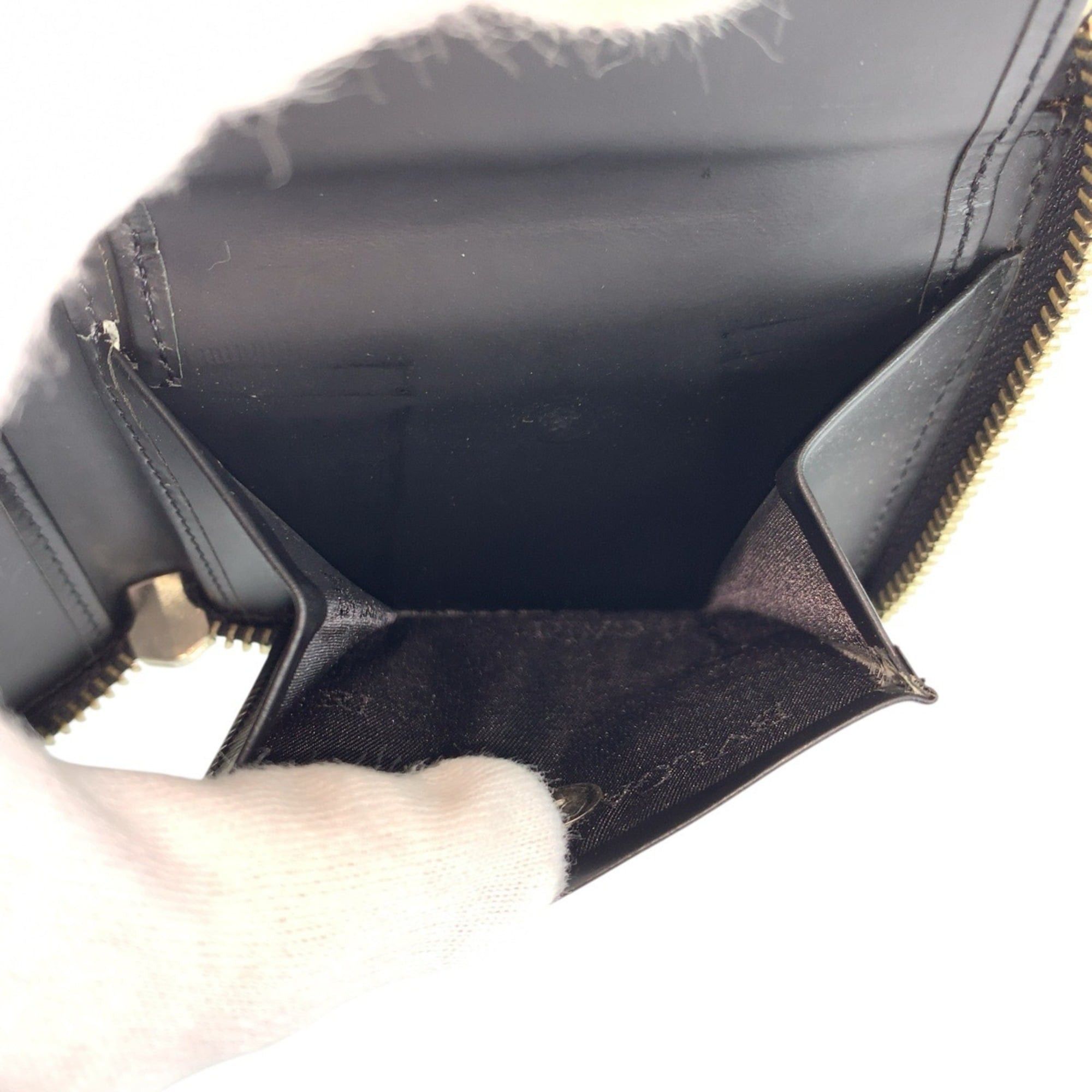 Bvlgari BVLGARI Logomania Blue Black Silver Hardware Denim Leather Folding Wallet Compact for Women Size ONE SIZE - 6 Thumbnail