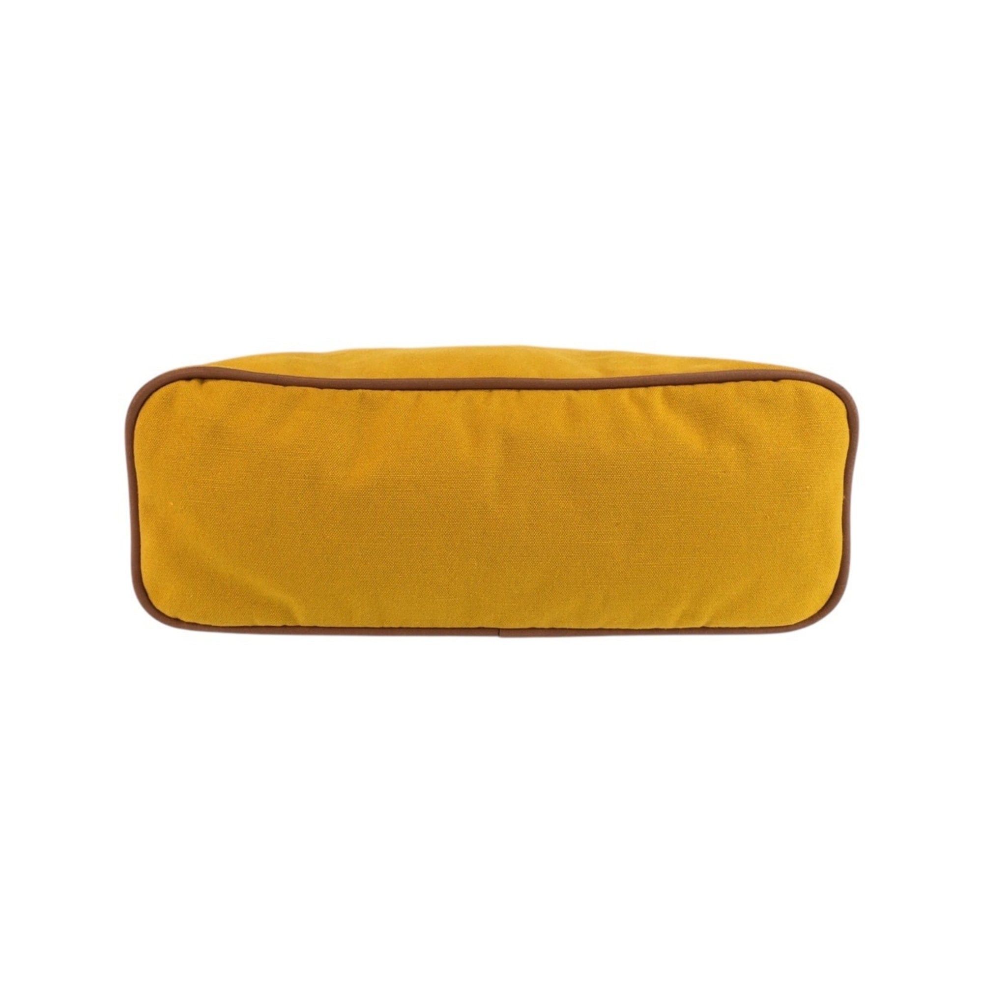 Hermes HERMES Bolide Yellow Mustard Gold Hardware Canvas Handbag Pouch Cosmetic Women's Size ONE SIZE - 8 Thumbnail