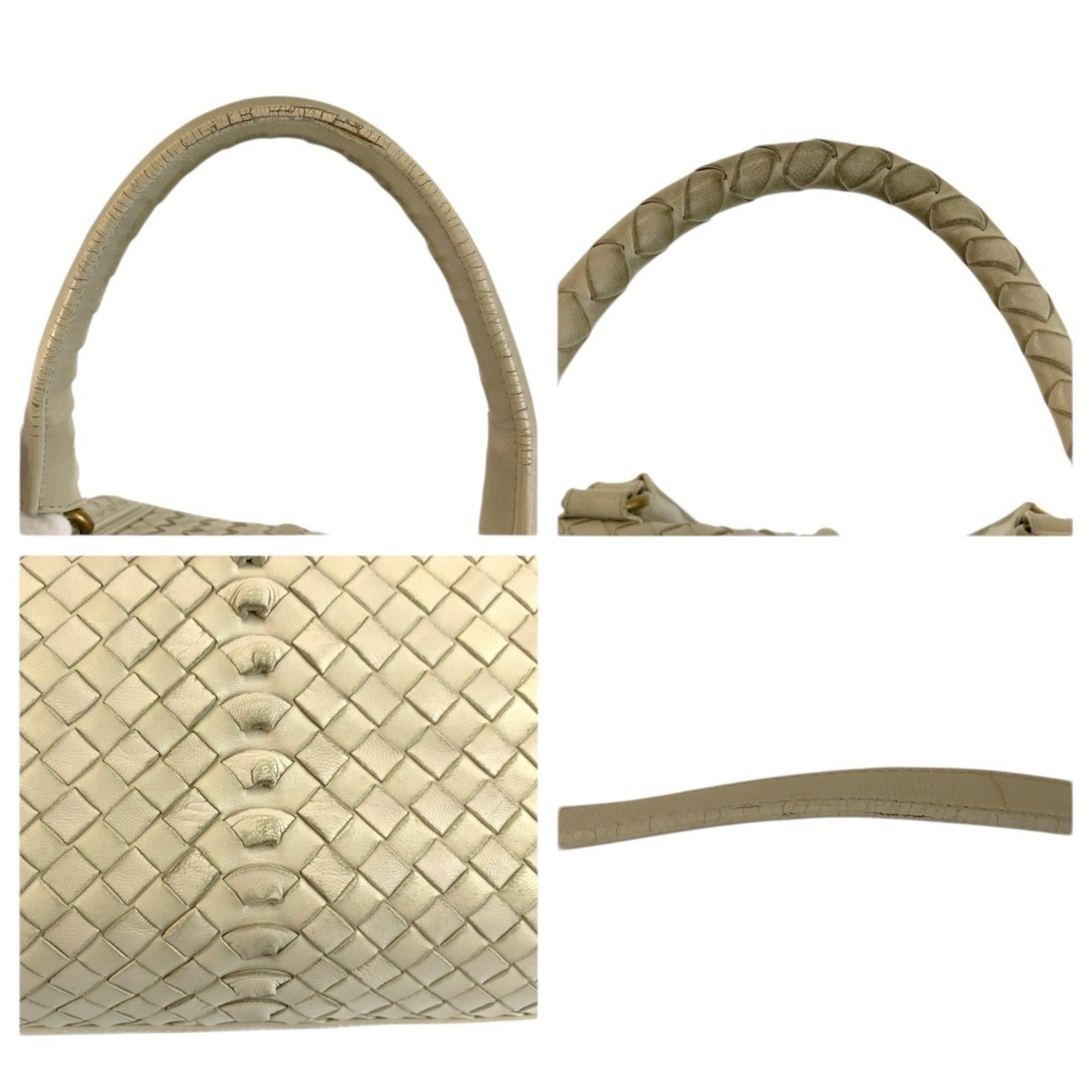 Bottega Veneta BOTTEGA VENETA Intrecciato Ivory Leather Handbag/Shoulder Bag (194403 VFEDO 9541) for Women Size ONE SIZE - 6 Thumbnail