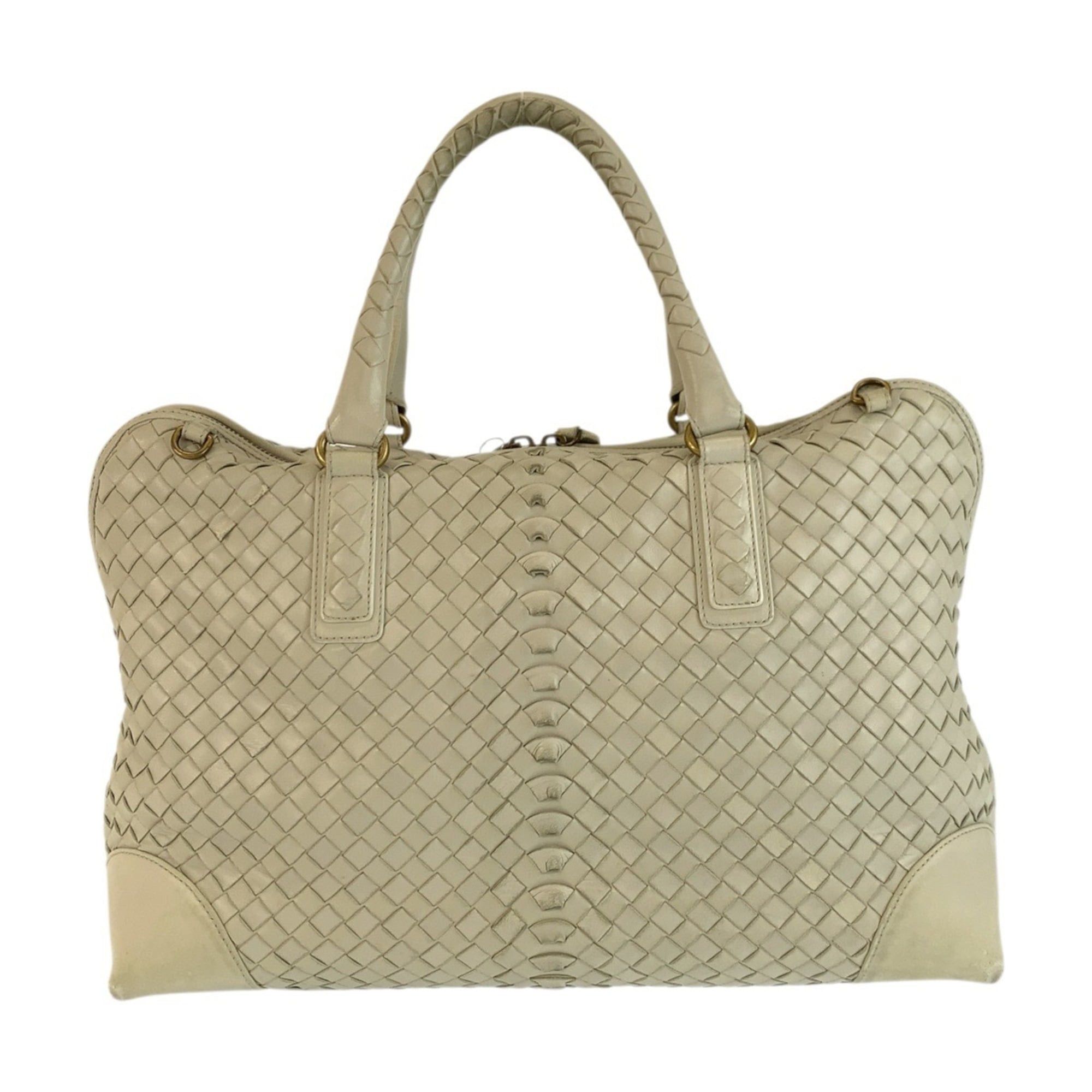 Bottega Veneta BOTTEGA VENETA Intrecciato Ivory Leather Handbag/Shoulder Bag (194403 VFEDO 9541) for Women Size ONE SIZE - 2 Thumbnail