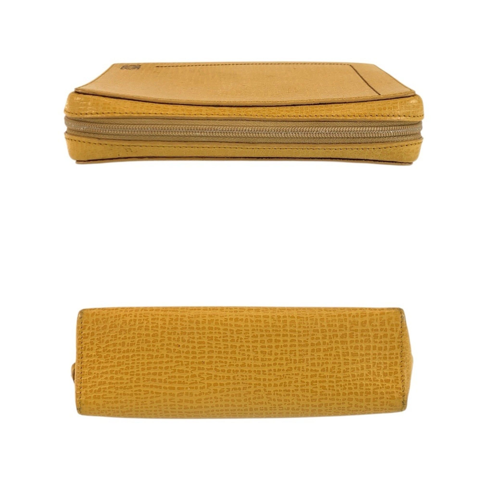 Loewe LOEWE Anagram Yellow Leather L12 Handbag Pouch Cosmetic for Women Size ONE SIZE - 9 Thumbnail