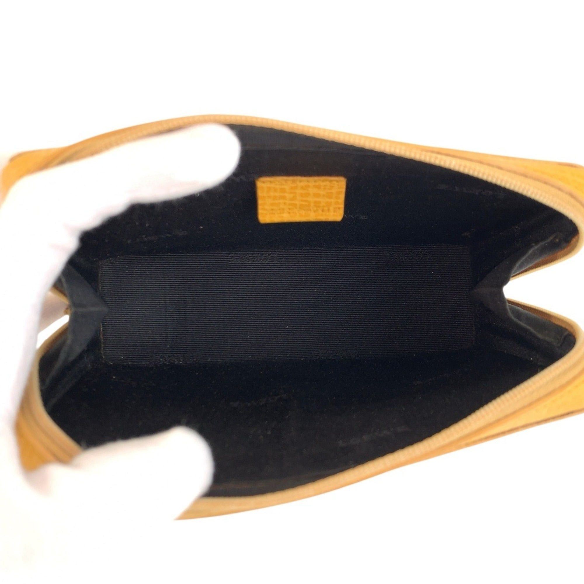 Loewe LOEWE Anagram Yellow Leather L12 Handbag Pouch Cosmetic for Women Size ONE SIZE - 8 Thumbnail