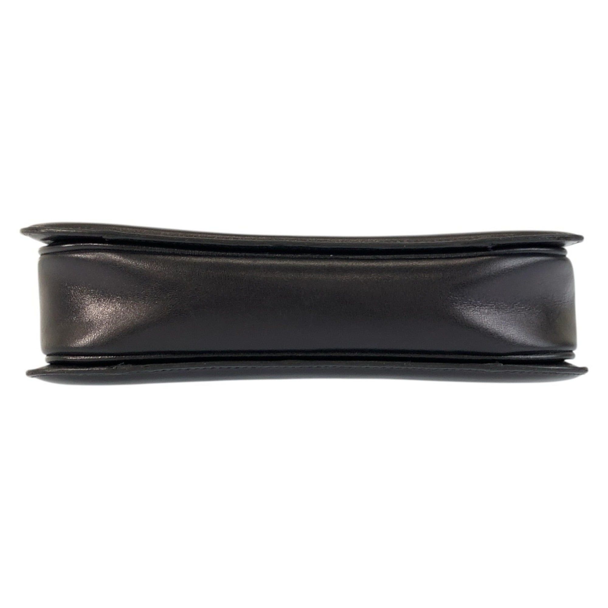 Celine Celine Carriage Hardware Black Leather Shoulder Bag with Gold for Women Size ONE SIZE - 9 Thumbnail