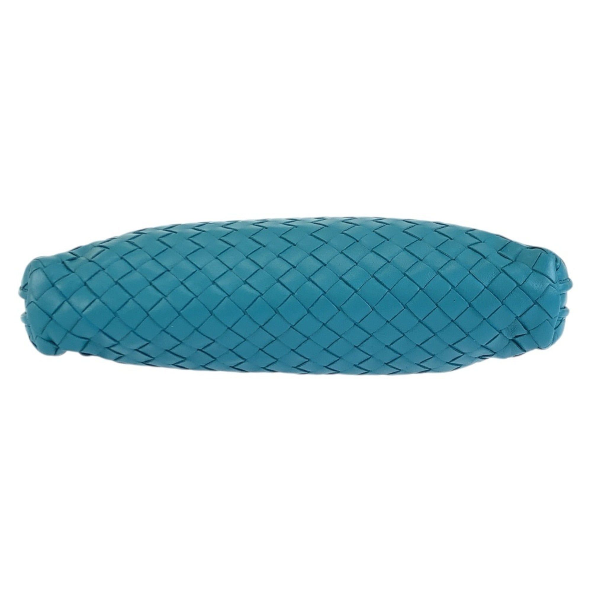Bottega Veneta BOTTEGA VENETA Intrecciato Nodini Turquoise Blue Leather Shoulder Bag/Pouch for Women (B00378532Y) Size ONE SIZE - 9 Thumbnail