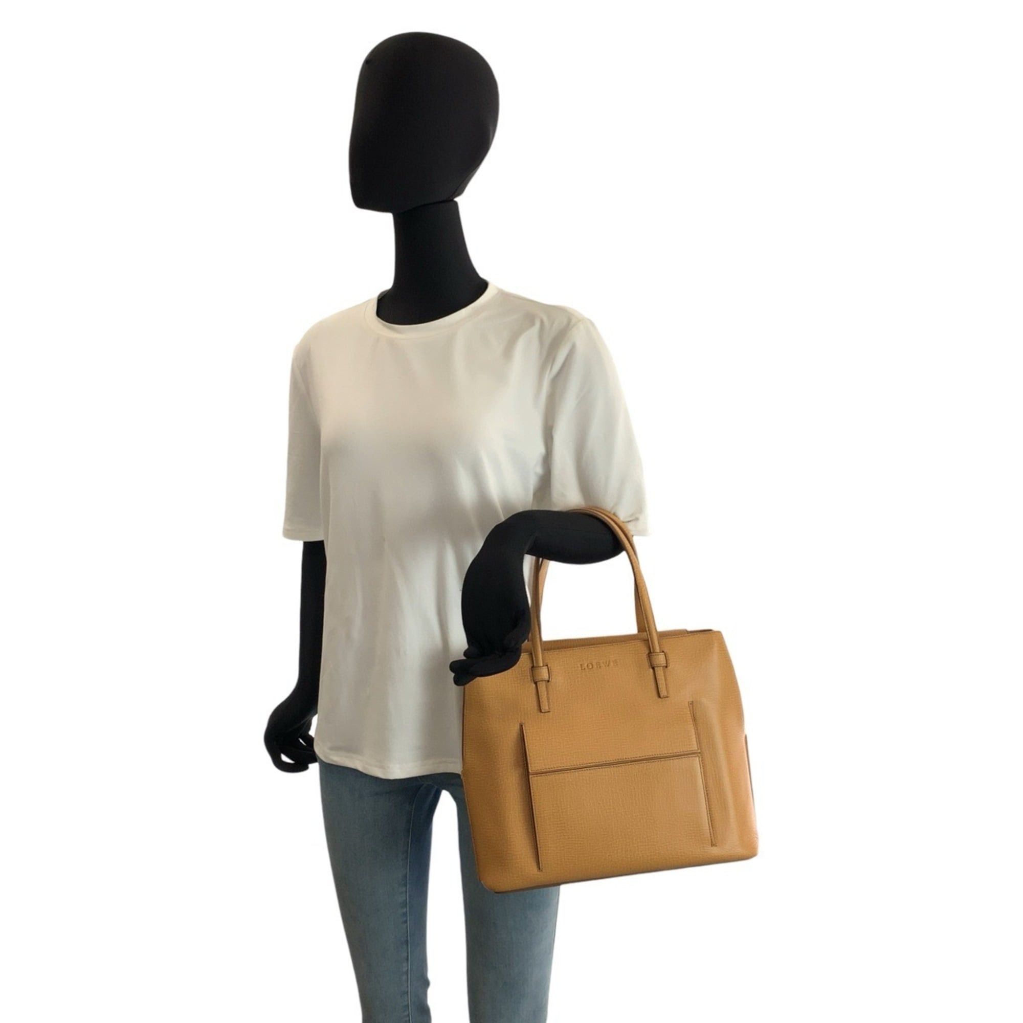 Loewe LOEWE Vintage Beige Leather Handbag/Tote Bag with Gold Hardware for Women Size ONE SIZE - 6 Thumbnail