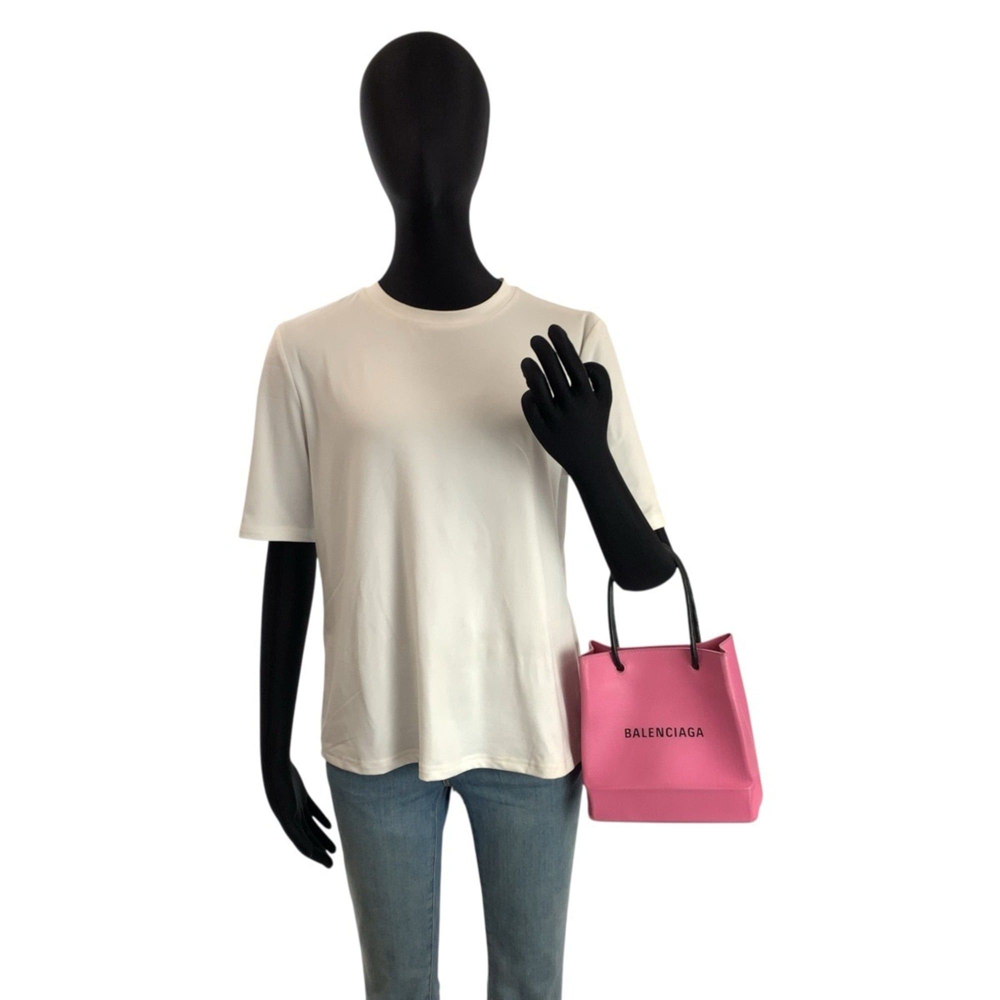Balenciaga BALENCIAGA Shopping Tote XXS Pink Black Silver Hardware Leather 572411 Bag Shoulder 2-way Women's Size ONE SIZE - 7 Thumbnail