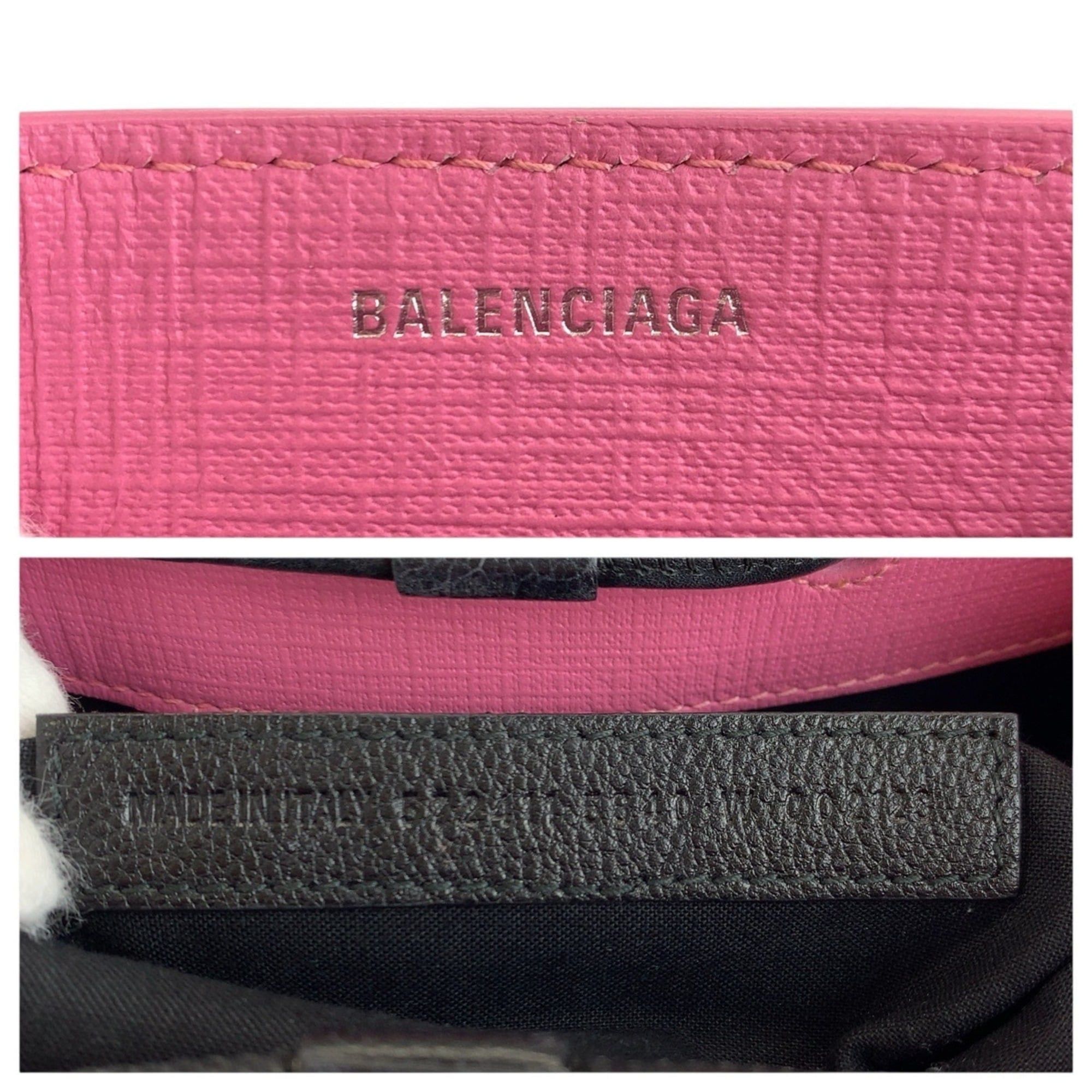 Balenciaga BALENCIAGA Shopping Tote XXS Pink Black Silver Hardware Leather 572411 Bag Shoulder 2-way Women's Size ONE SIZE - 3 Thumbnail