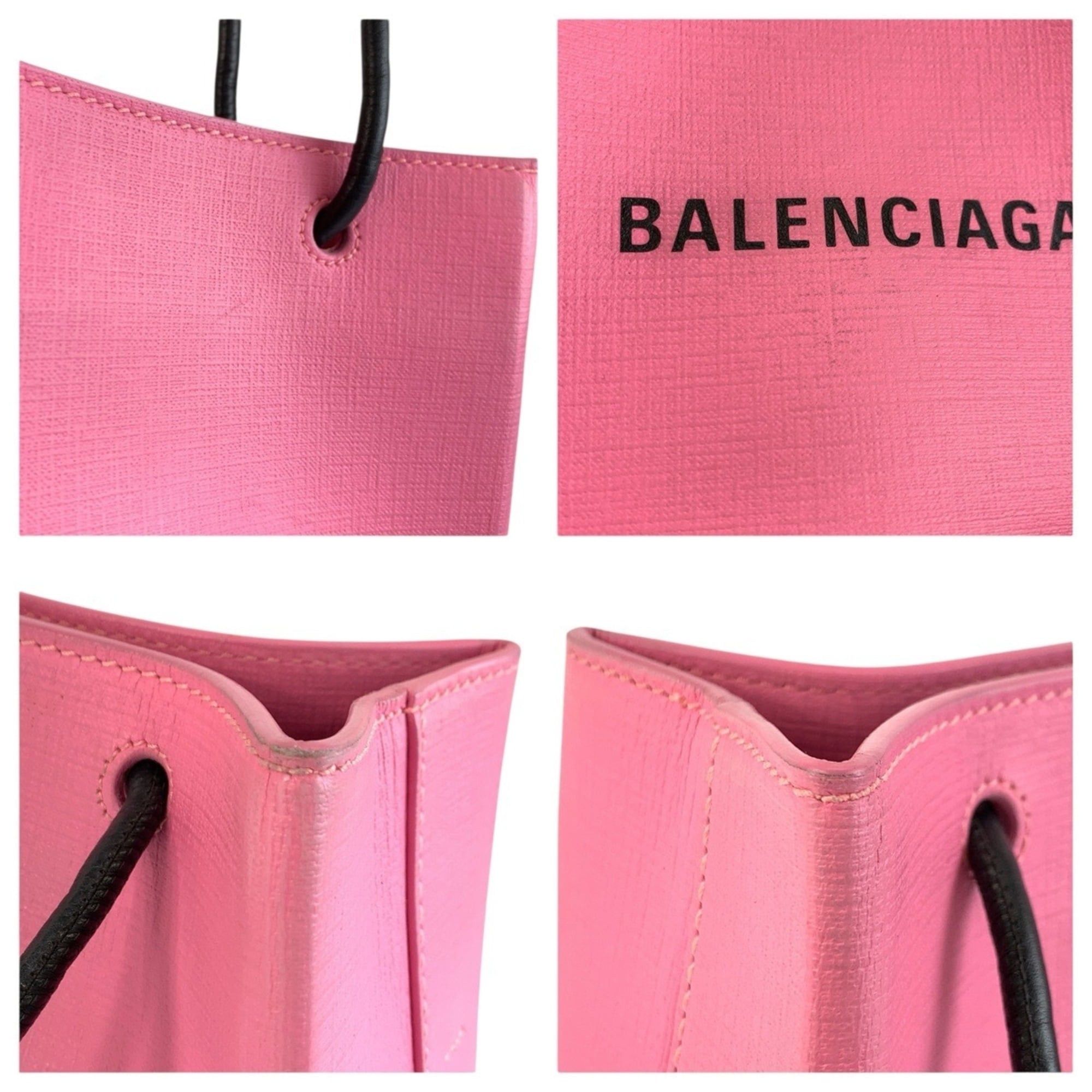Balenciaga BALENCIAGA Shopping Tote XXS Pink Black Silver Hardware Leather 572411 Bag Shoulder 2-way Women's Size ONE SIZE - 5 Thumbnail