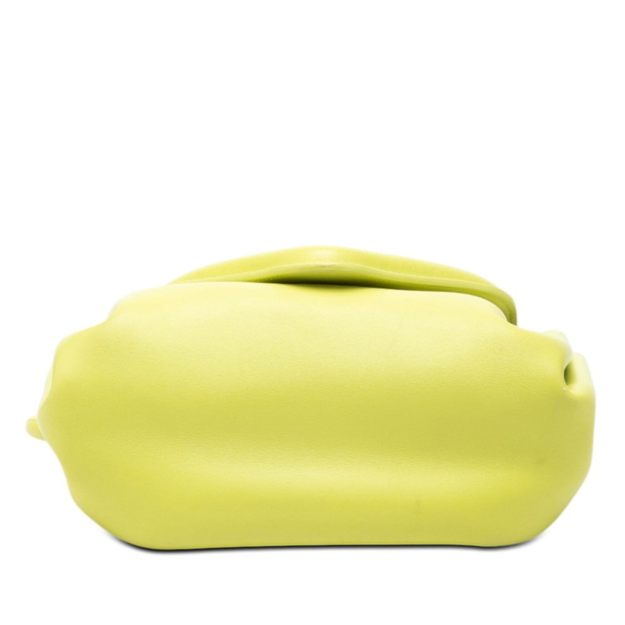 Bottega Veneta Bottega Veneta Beak Small Triangle Flap Shoulder Bag, Neon Yellow Leather, Women's. Size ONE SIZE - 3 Thumbnail