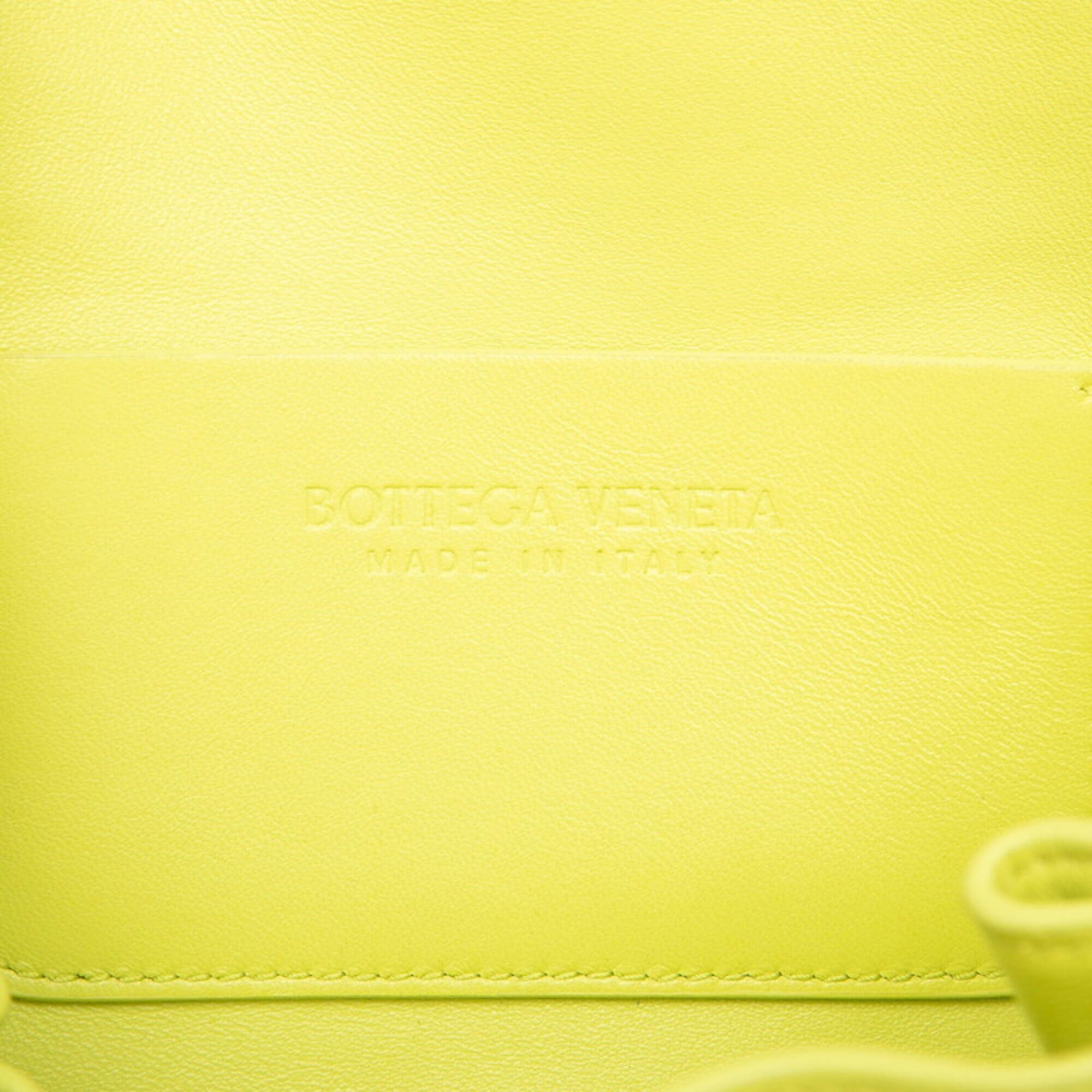 Bottega Veneta Bottega Veneta Beak Small Triangle Flap Shoulder Bag, Neon Yellow Leather, Women's. Size ONE SIZE - 5 Thumbnail