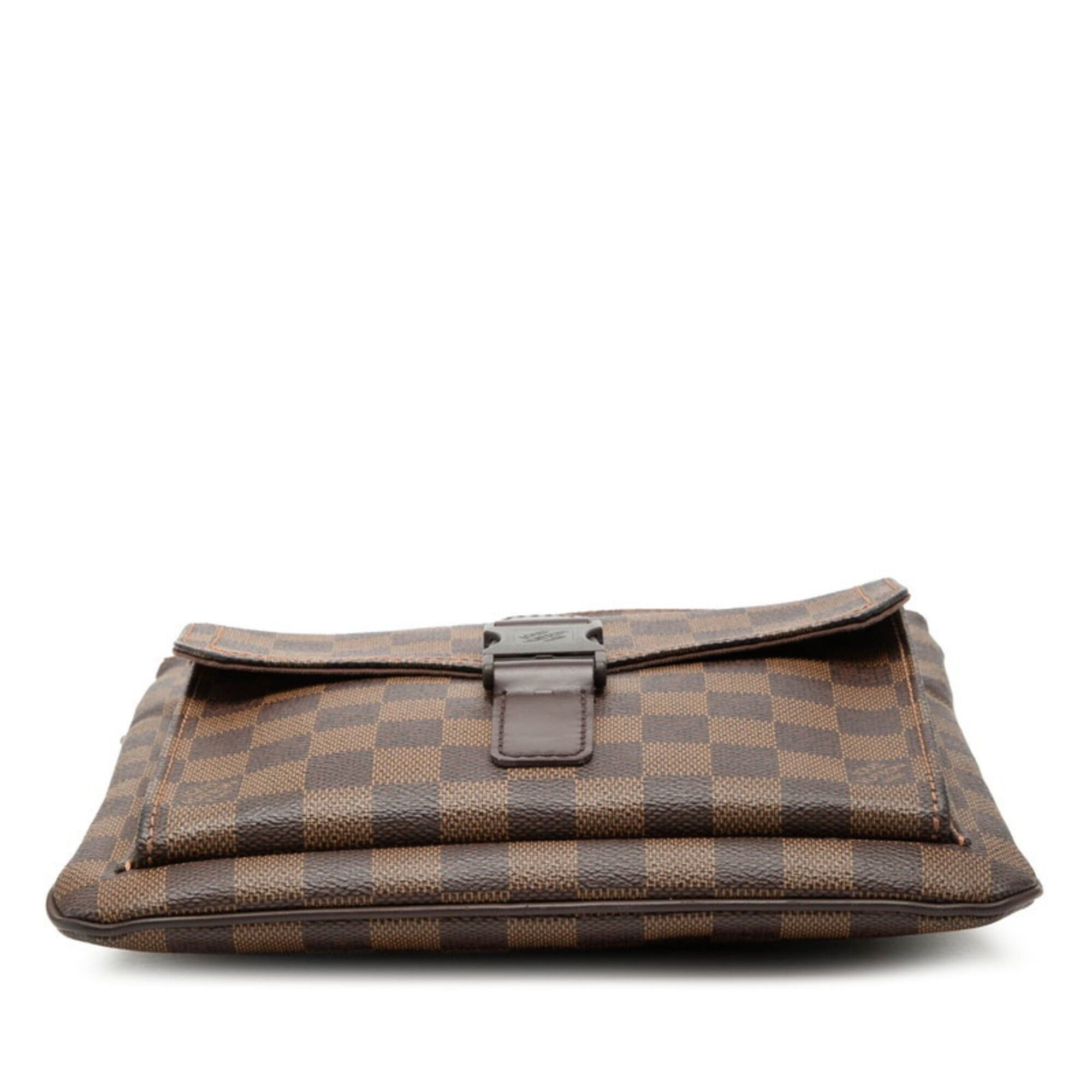Louis Vuitton Louis Vuitton Damier Pochette Melville Crossbody Shoulder Bag N51127 Brown Leather Women's LOUIS VUITTON Size ONE SIZE - 3 Thumbnail