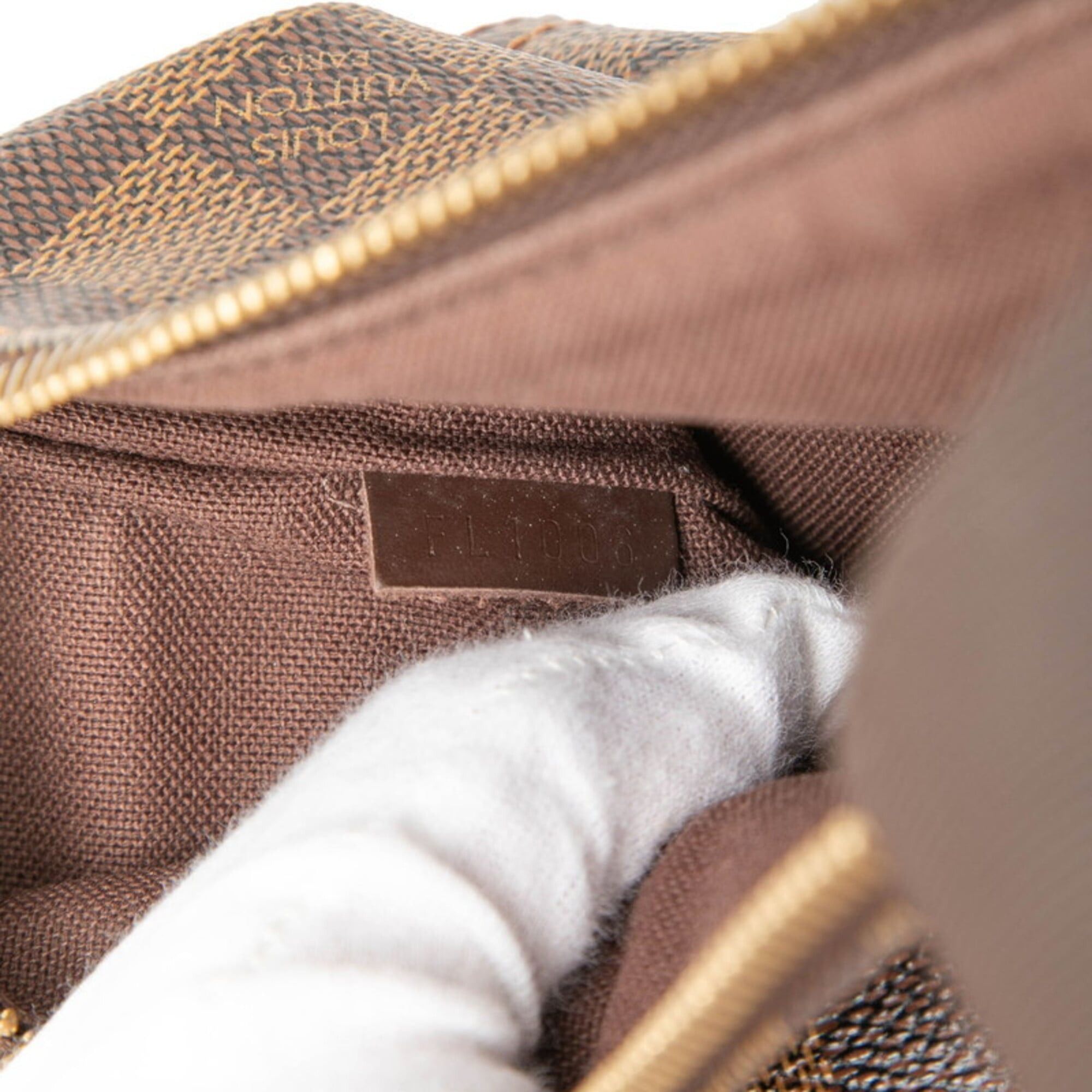 Louis Vuitton Louis Vuitton Damier Pochette Melville Crossbody Shoulder Bag N51127 Brown Leather Women's LOUIS VUITTON Size ONE SIZE - 6 Thumbnail