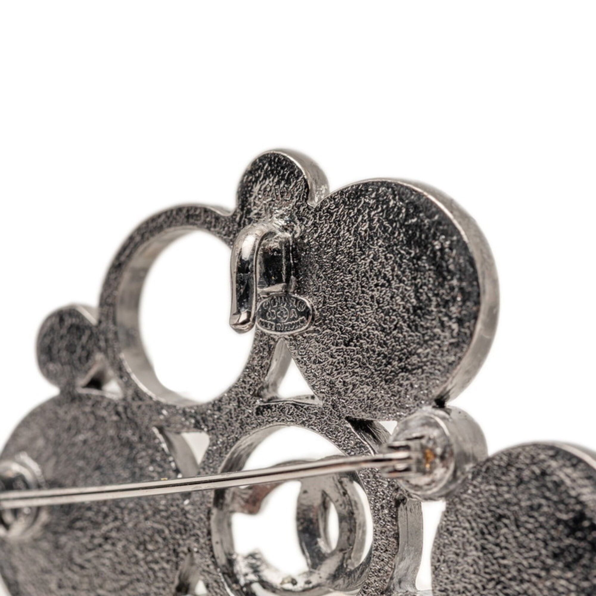 Chanel Chanel Coco Mark Brooch, Silver, Multicolor Metal, Faux Pearl, Women's. Size ONE SIZE - 3 Thumbnail