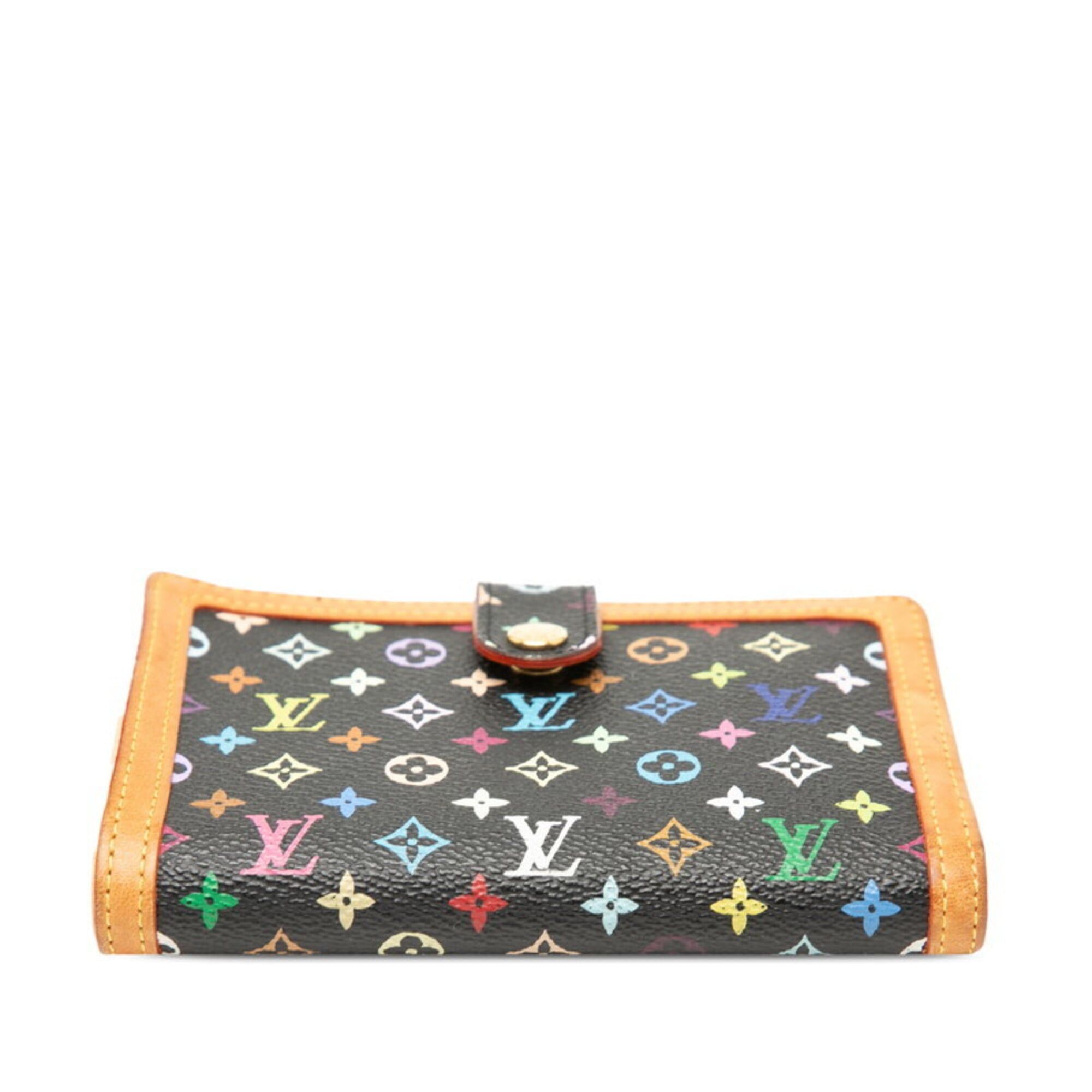 Louis Vuitton Louis Vuitton Monogram Multicolor Portefeuille Viennois Bi-fold Wallet M92988 Black Leather Women's LOUIS VUITTON Size ONE SIZE - 3 Thumbnail
