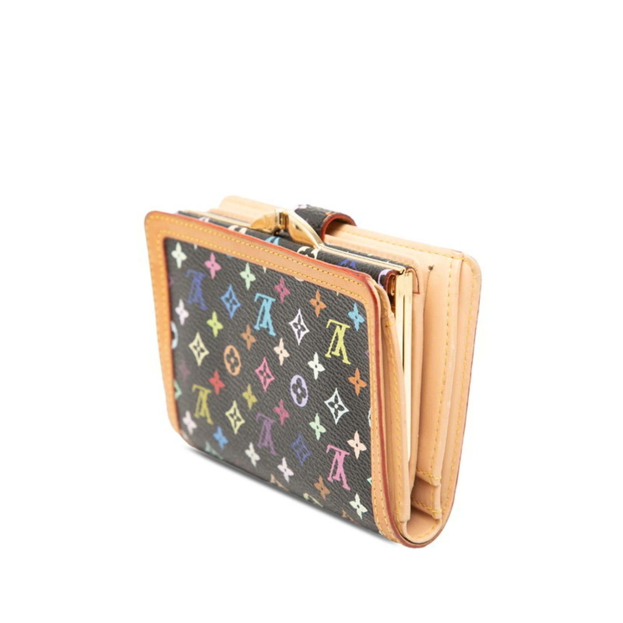 Louis Vuitton Louis Vuitton Monogram Multicolor Portefeuille Viennois Bi-fold Wallet M92988 Black Leather Women's LOUIS VUITTON Size ONE SIZE - 2 Thumbnail