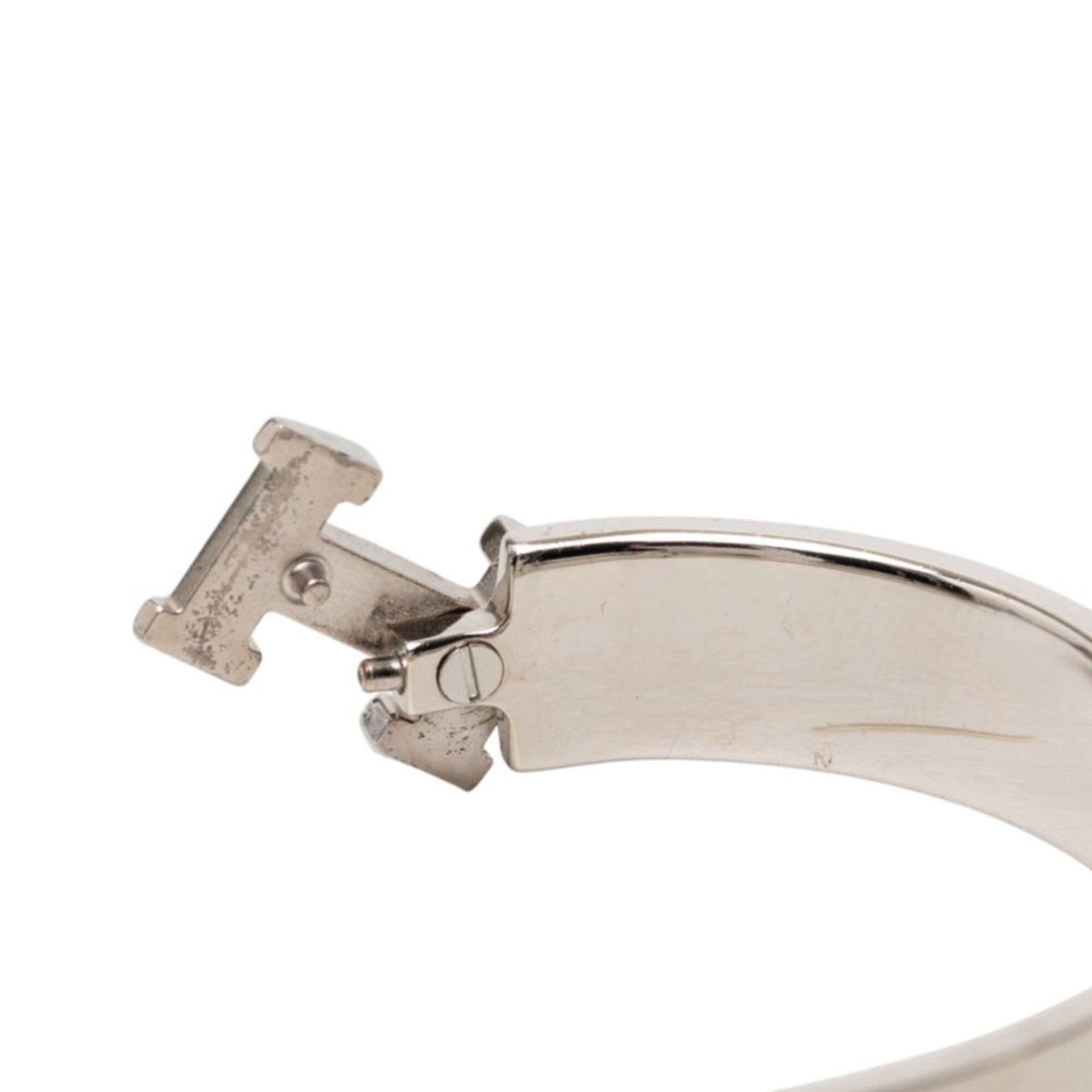 Hermes Hermes Click H PM Bracelet, Silver, Black Metal Enamel, Women's Size ONE SIZE - 4 Thumbnail