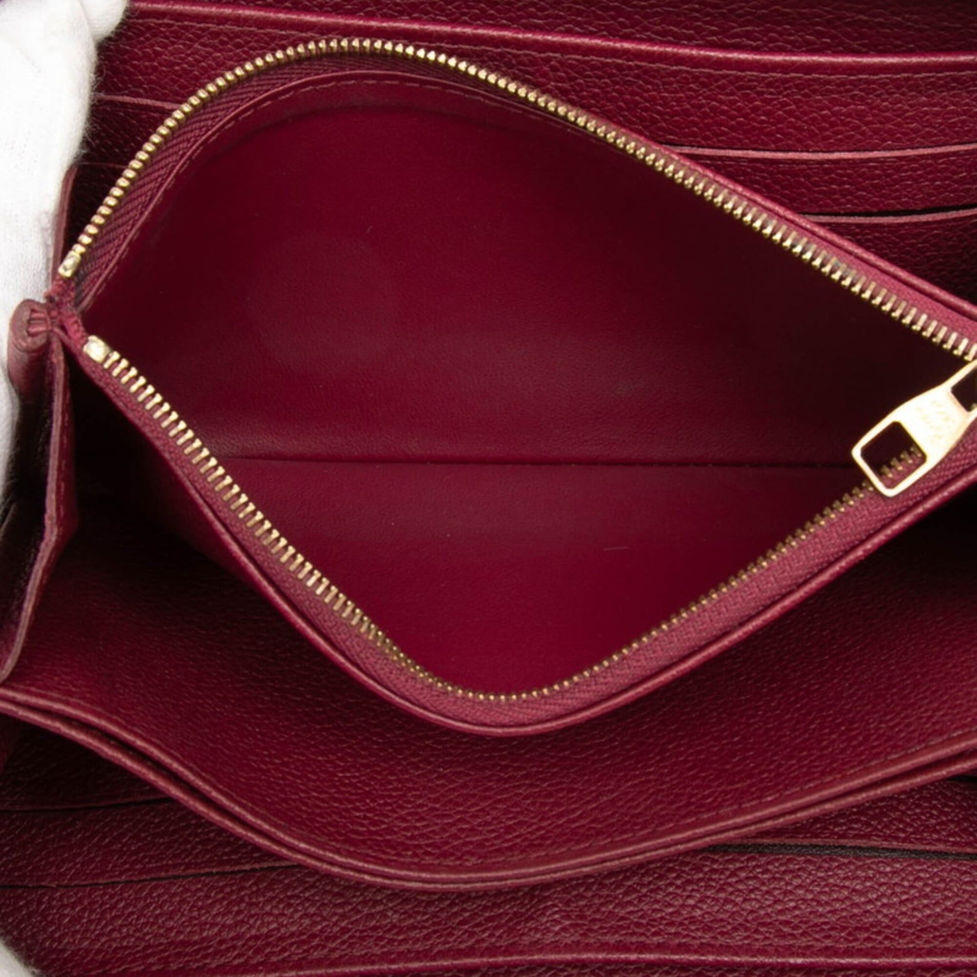 Louis Vuitton Louis Vuitton Monogram Empreinte Zippy Wallet Round Zip Long M62214 Raisin Purple Leather Women's LOUIS VUITTON Size ONE SIZE - 4 Thumbnail