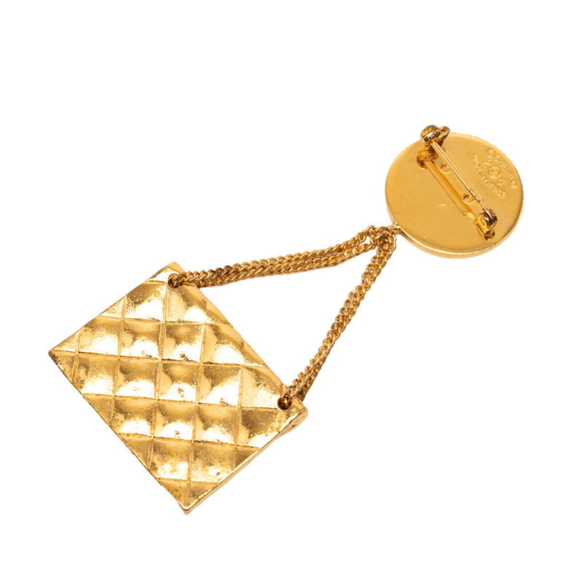 Chanel Chanel Vintage Coco Mark Matelassé Handbag Motif Brooch, Gold Plated, Women's CHANEL Size ONE SIZE - 2 Thumbnail