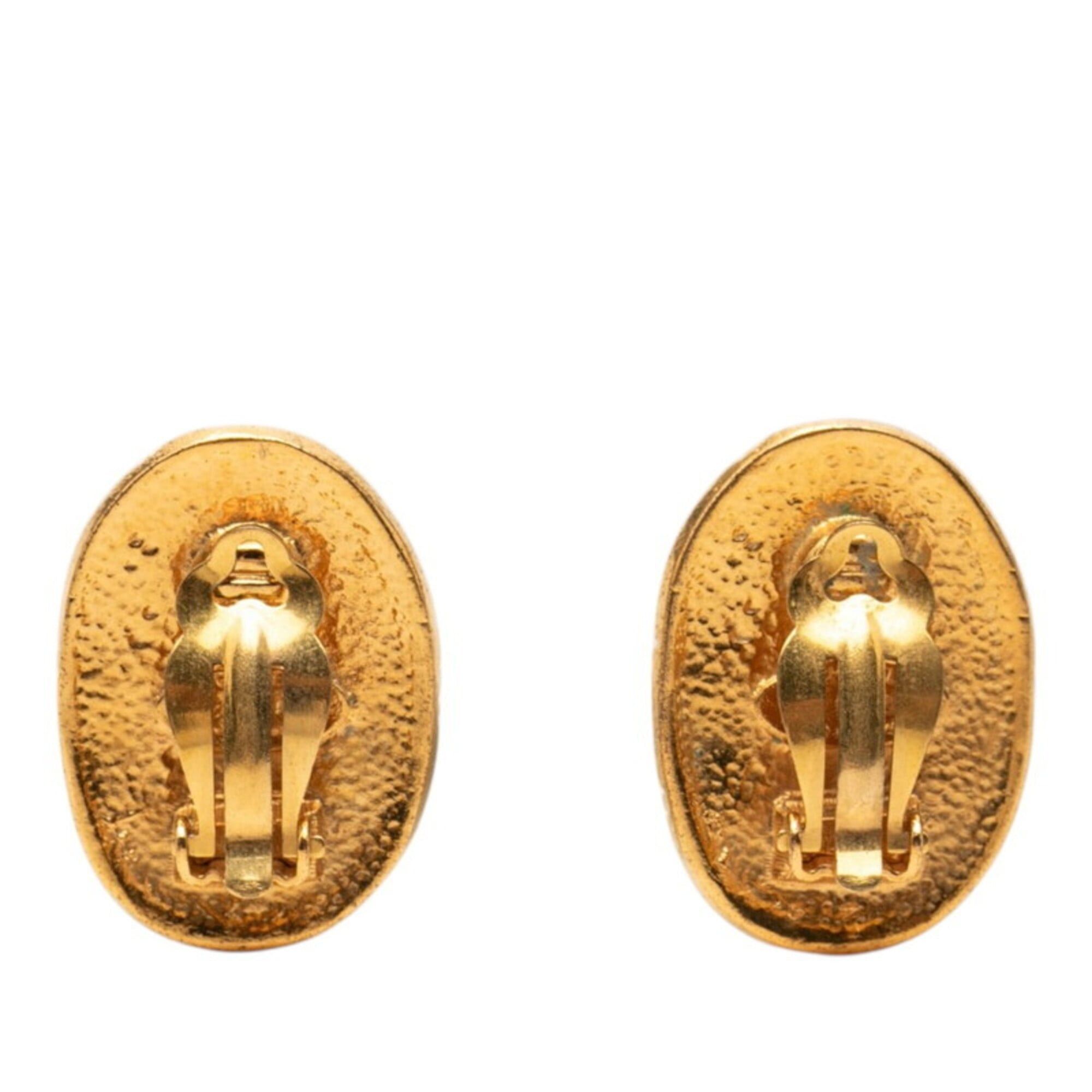 Chanel Chanel Coco Mark Crown Vintage Earrings Gold Plated Women's CHANEL Size ONE SIZE - 2 Thumbnail