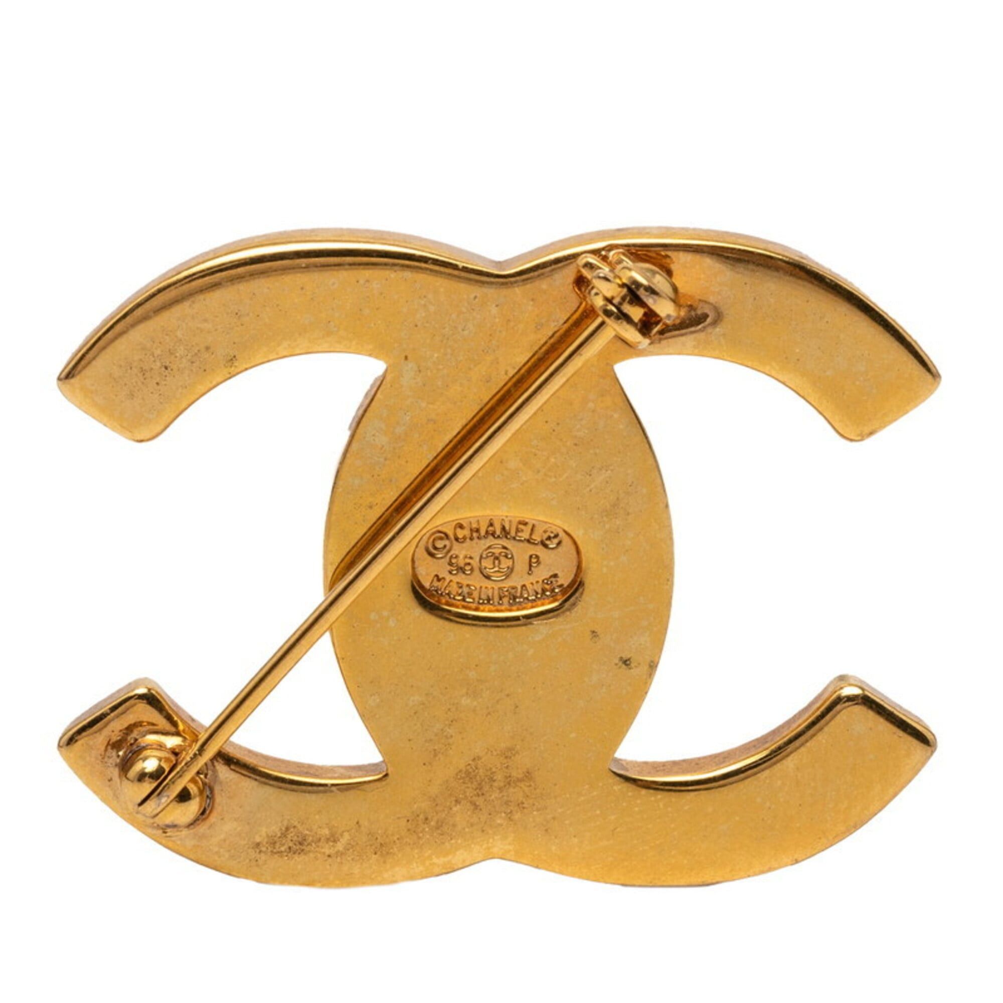 Chanel Chanel Coco Mark Turnlock Logo Brooch 96P Gold Plated Women's CHANEL Size ONE SIZE - 2 Thumbnail