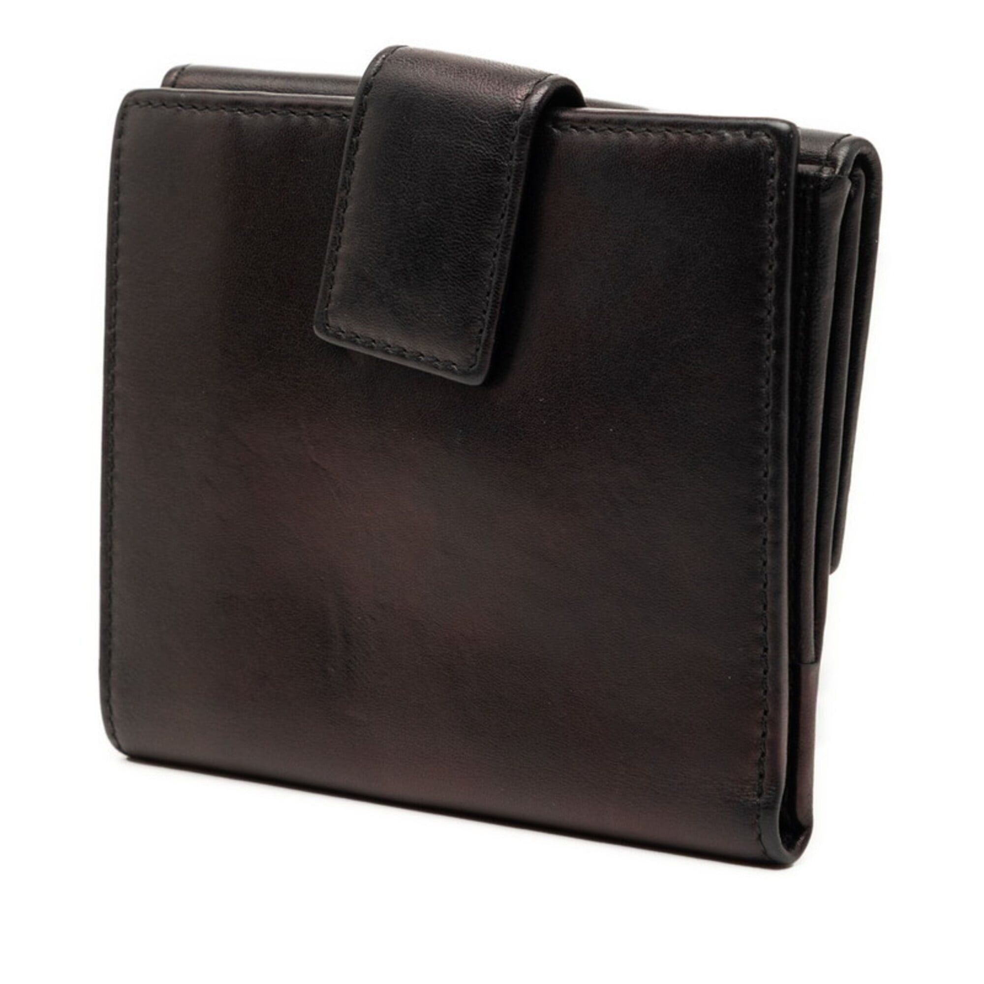 Gucci Gucci Bi-fold Wallet 181896 Black Leather Women's GUCCI Size ONE SIZE - 2 Thumbnail