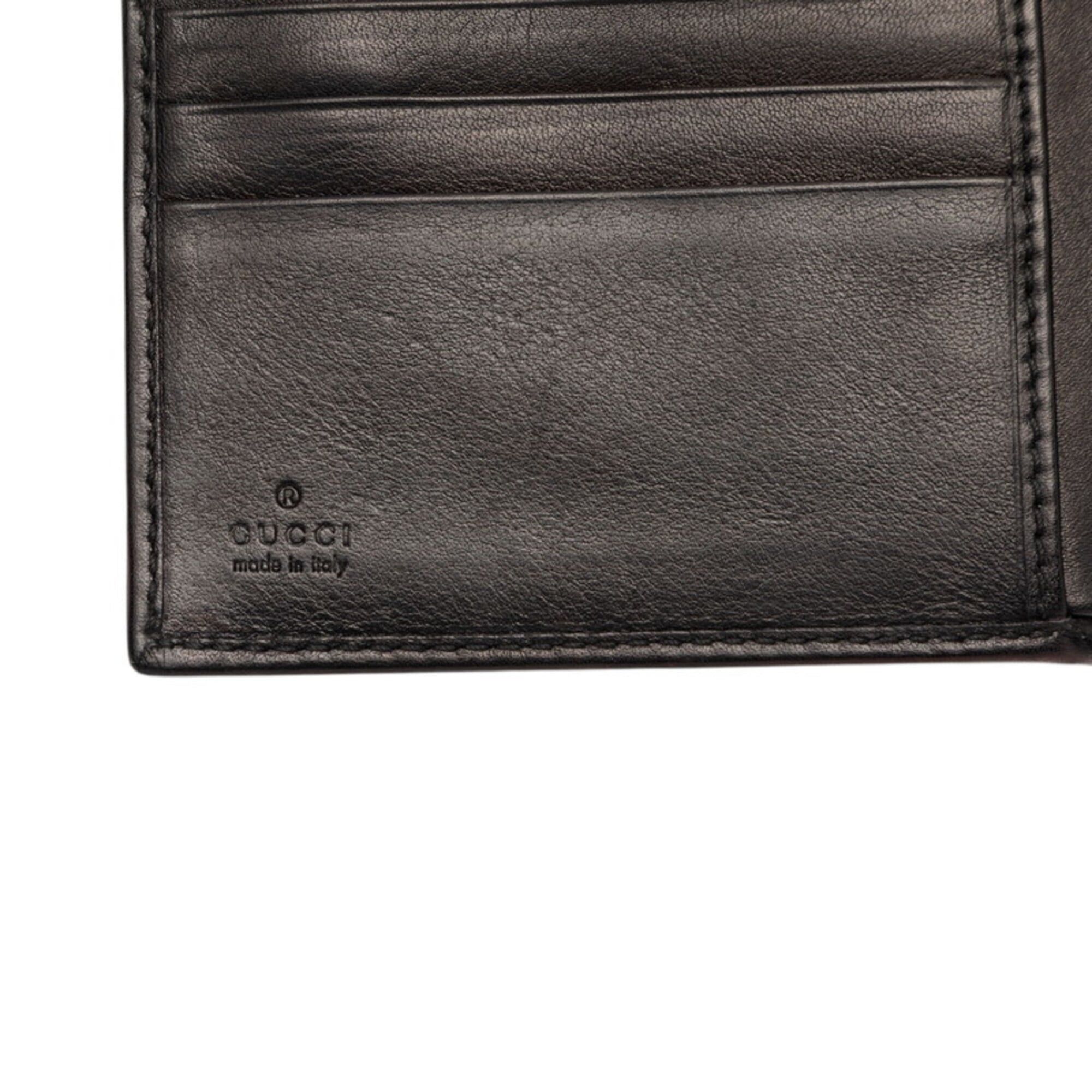 Gucci Gucci Bi-fold Wallet 181896 Black Leather Women's GUCCI Size ONE SIZE - 6 Thumbnail