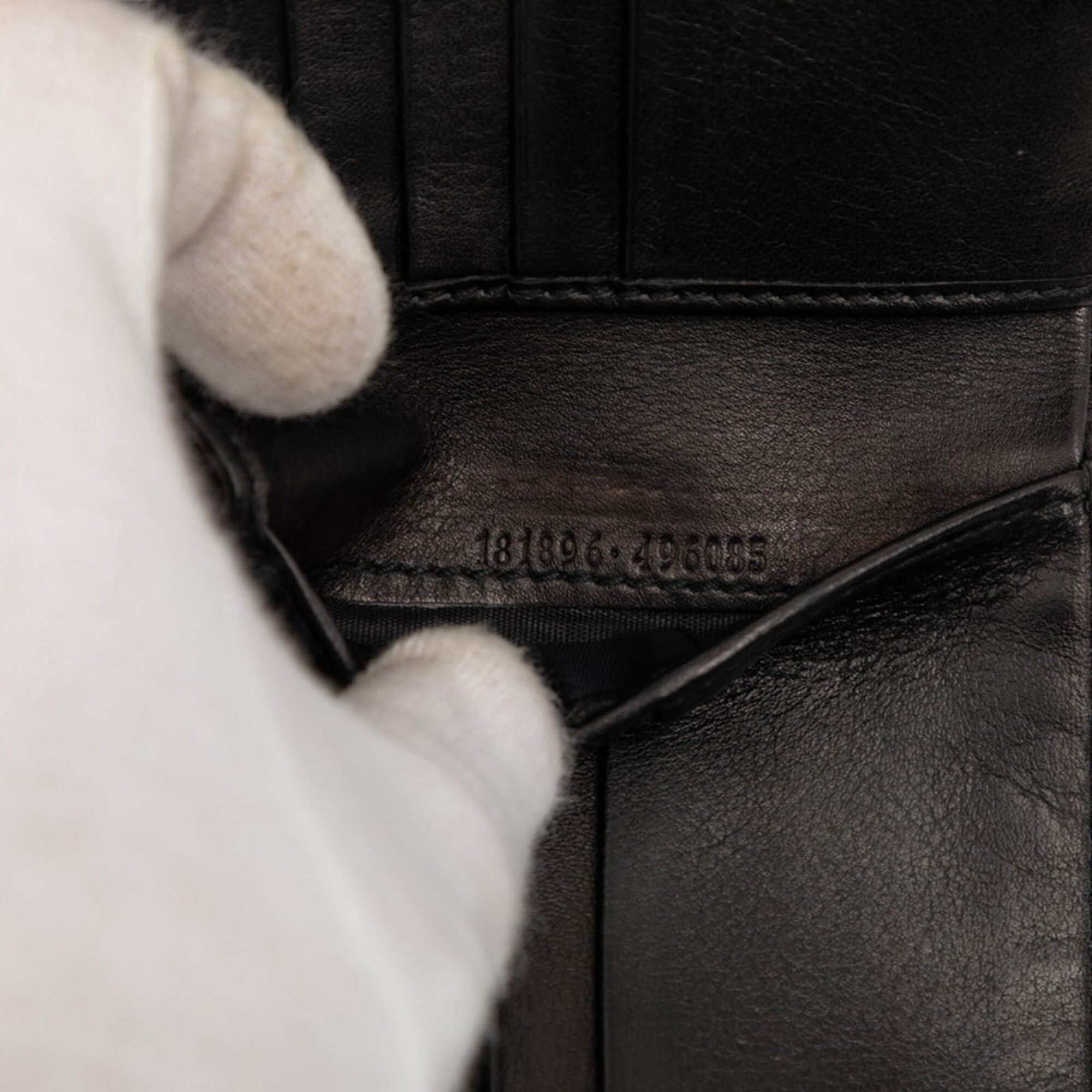Gucci Gucci Bi-fold Wallet 181896 Black Leather Women's GUCCI Size ONE SIZE - 7 Thumbnail