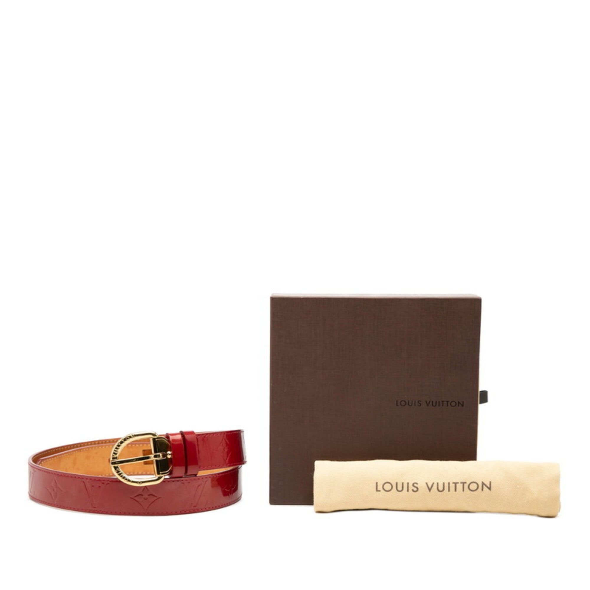 Louis Vuitton Louis Vuitton Monogram Vernis Belt, Size: 80 32, M6980, Pomme d'Amour Red Patent Leather, Women's, LOUIS VUITTON Size ONE SIZE - 8 Thumbnail