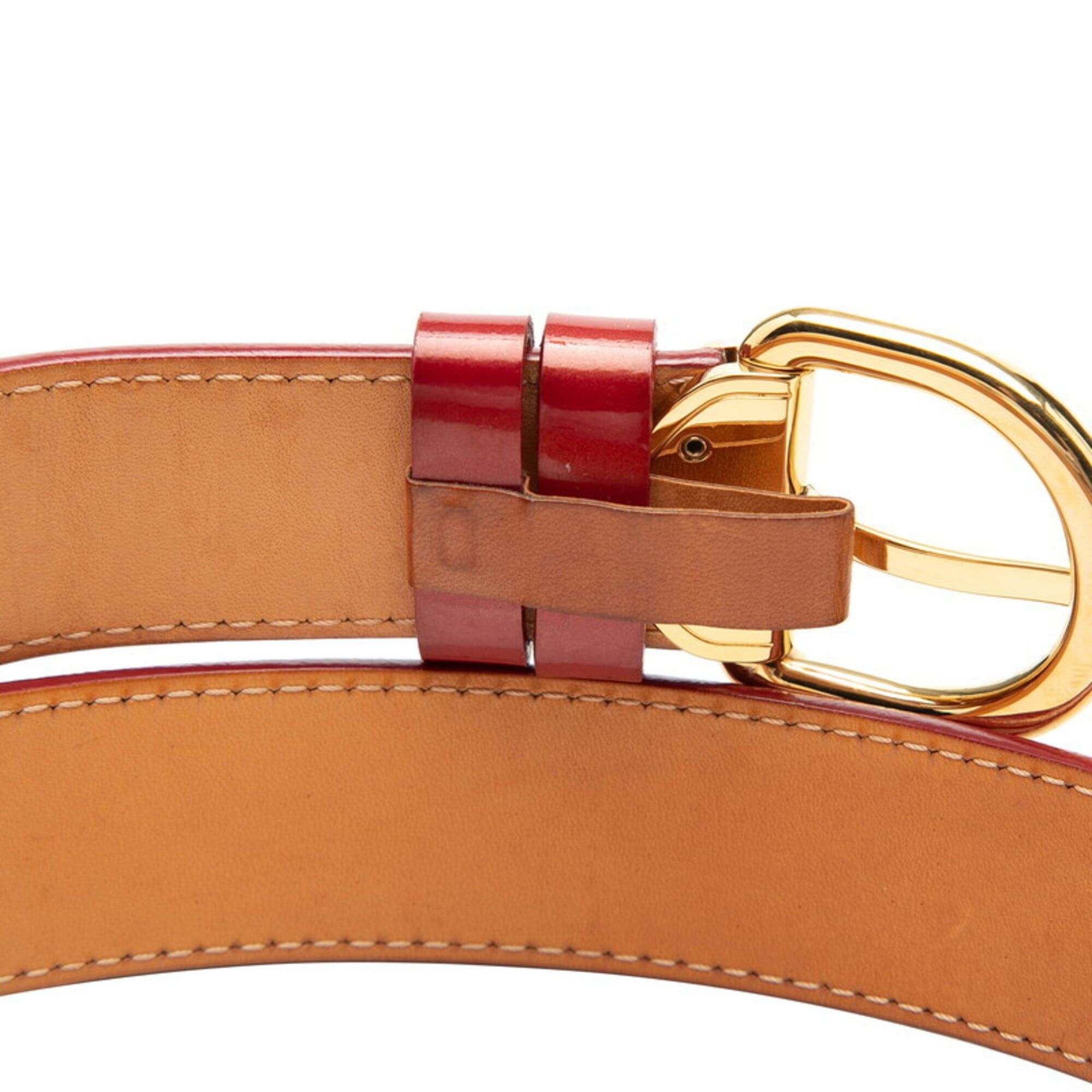 Louis Vuitton Louis Vuitton Monogram Vernis Belt, Size: 80 32, M6980, Pomme d'Amour Red Patent Leather, Women's, LOUIS VUITTON Size ONE SIZE - 5 Thumbnail