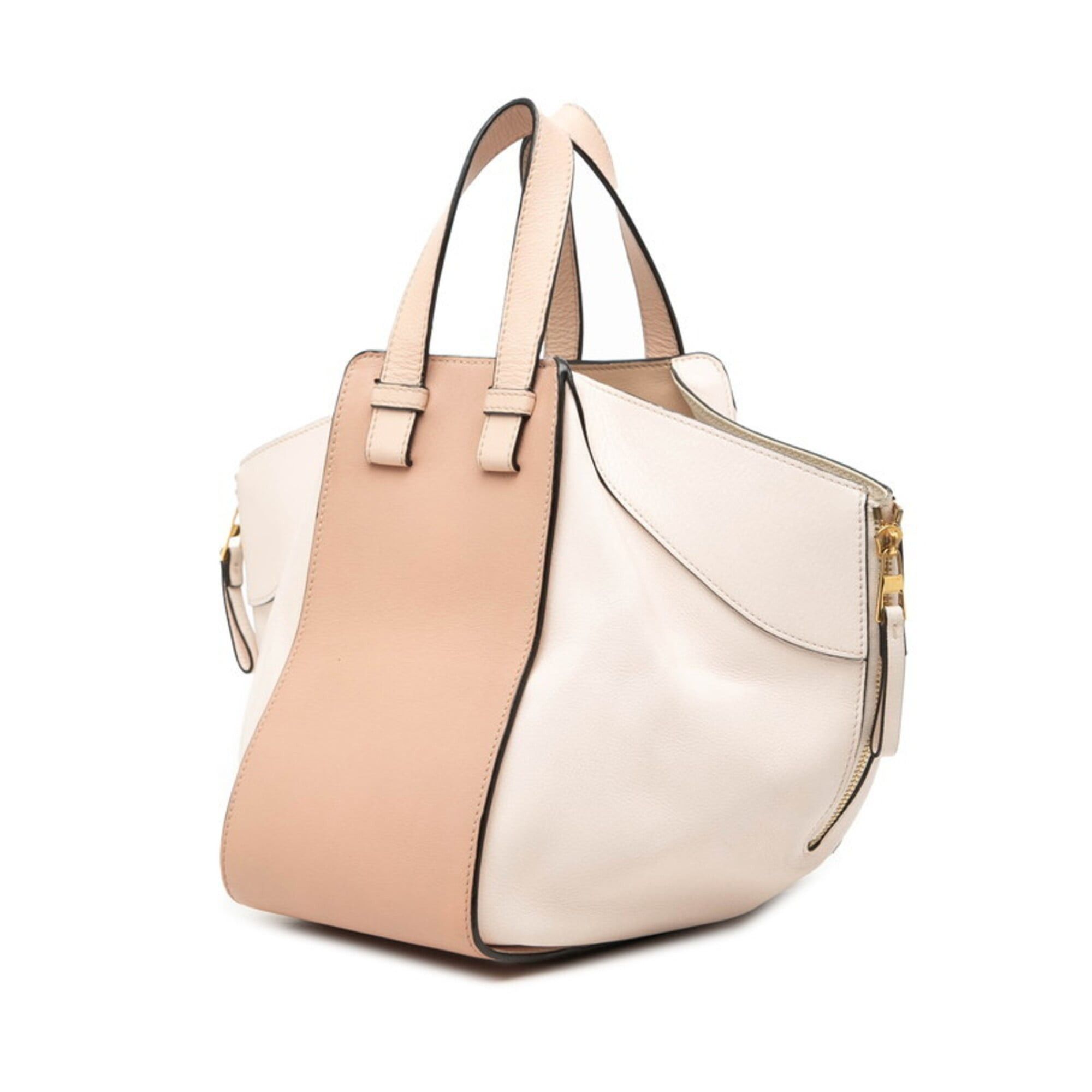 Loewe Loewe Hammock Small Handbag Shoulder Bag 2-Way Pink Beige Leather Women's LOEWE Size ONE SIZE - 2 Thumbnail